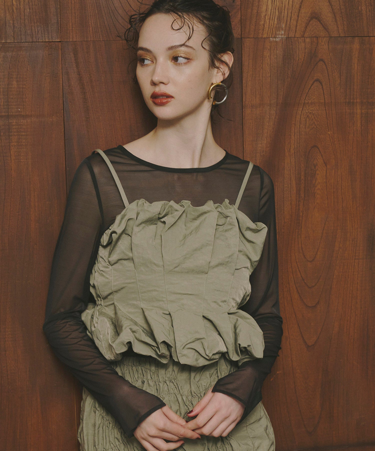 CORSET STYLE SHEER TOPS