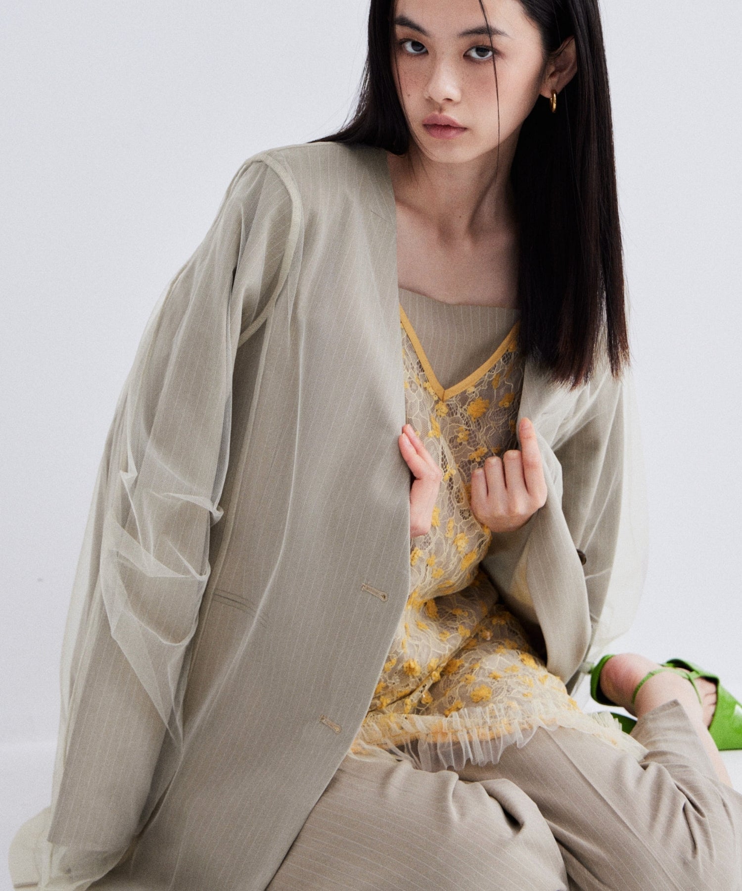 【POPUP】FLOWER SPANGLE CAMI DRESS