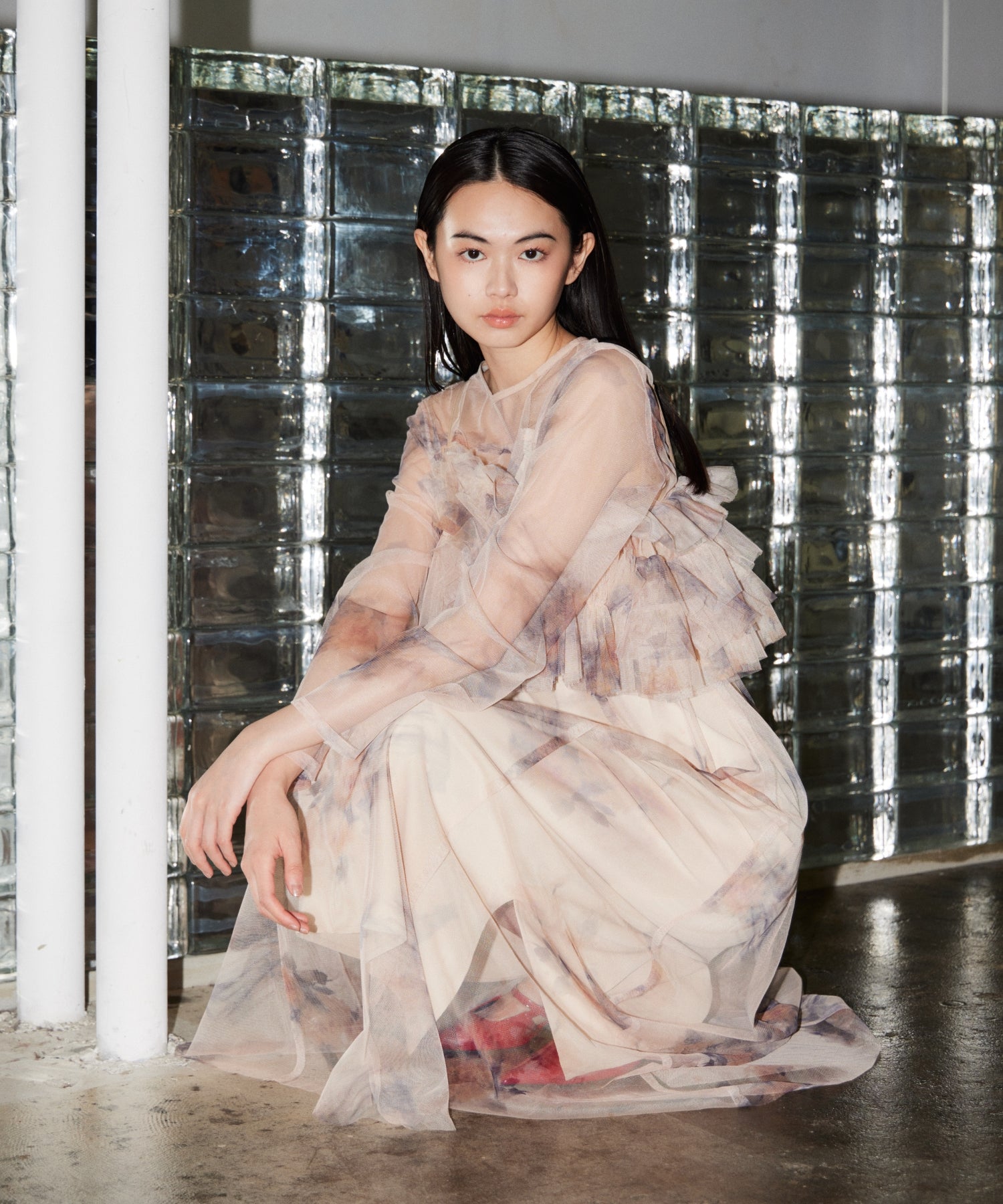MULTIWAY VOLUME TULLE DRESS