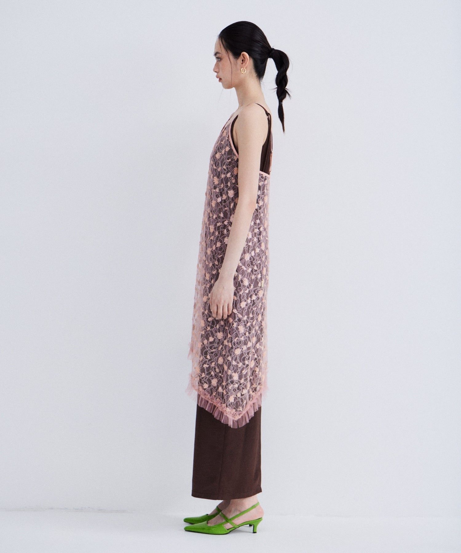 【POPUP】FLOWER SPANGLE CAMI DRESS