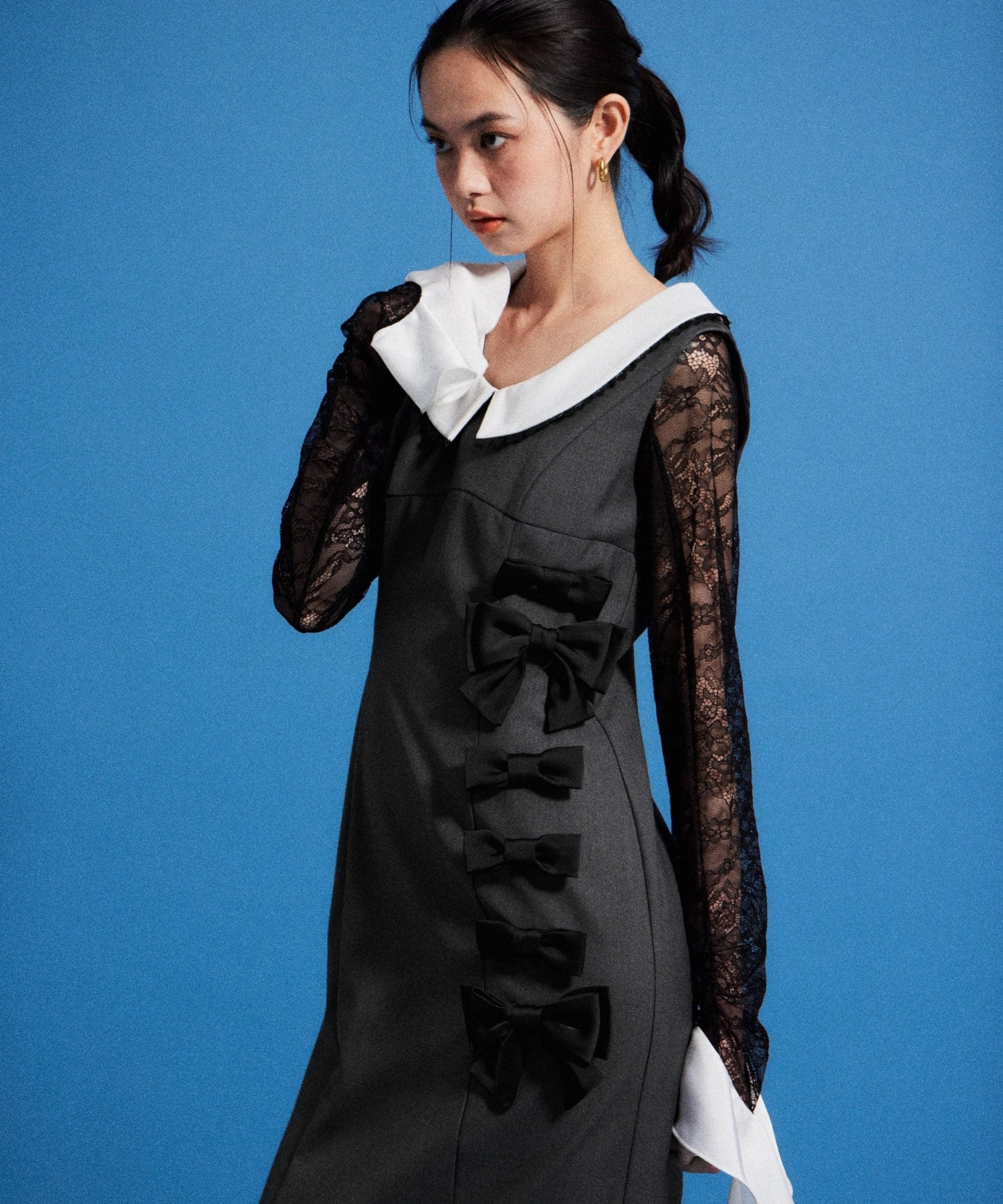 MIXED RIBBON LINE DRESS