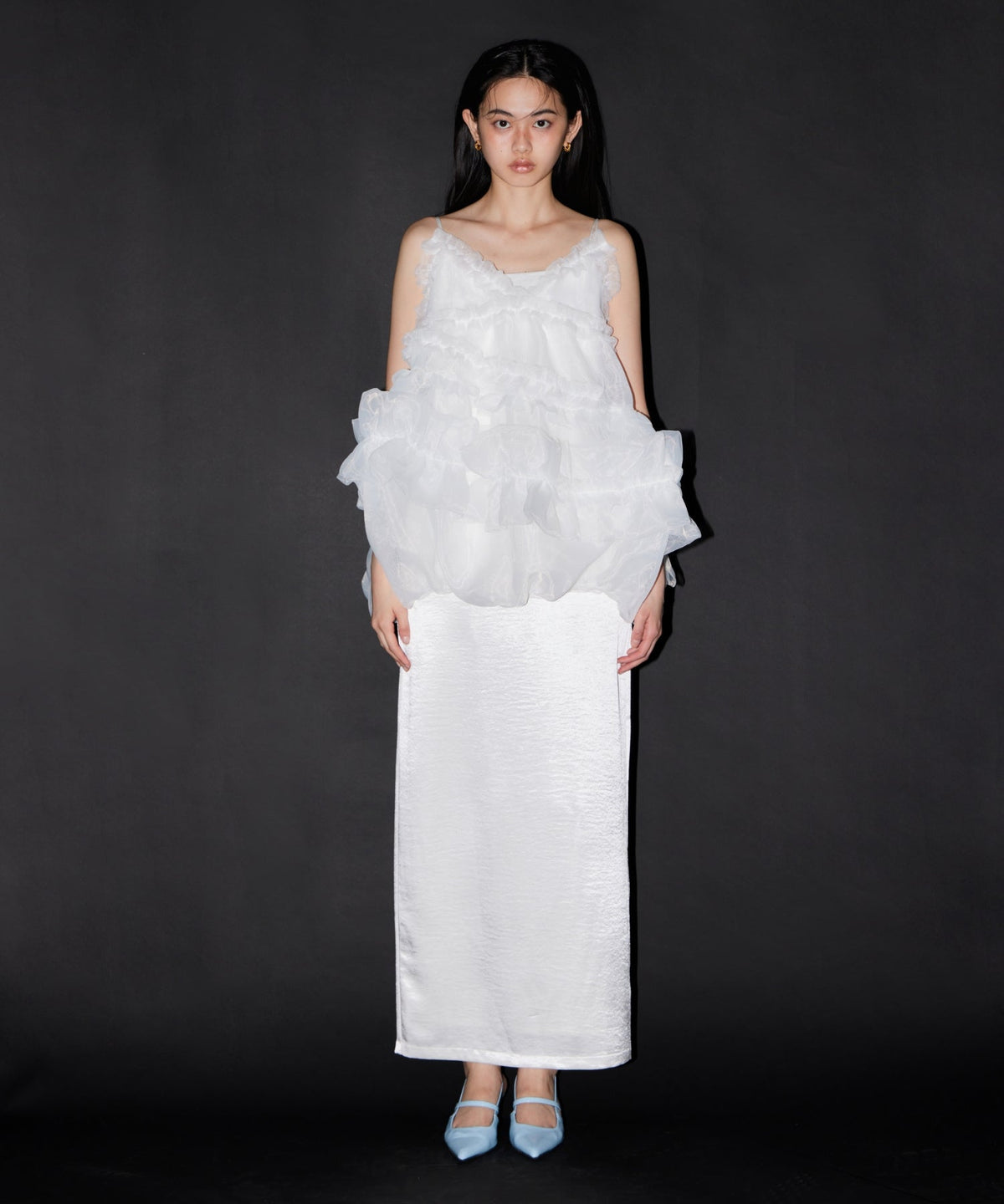 【POPUP】ORGANZA FRILL BALLOON CAMI