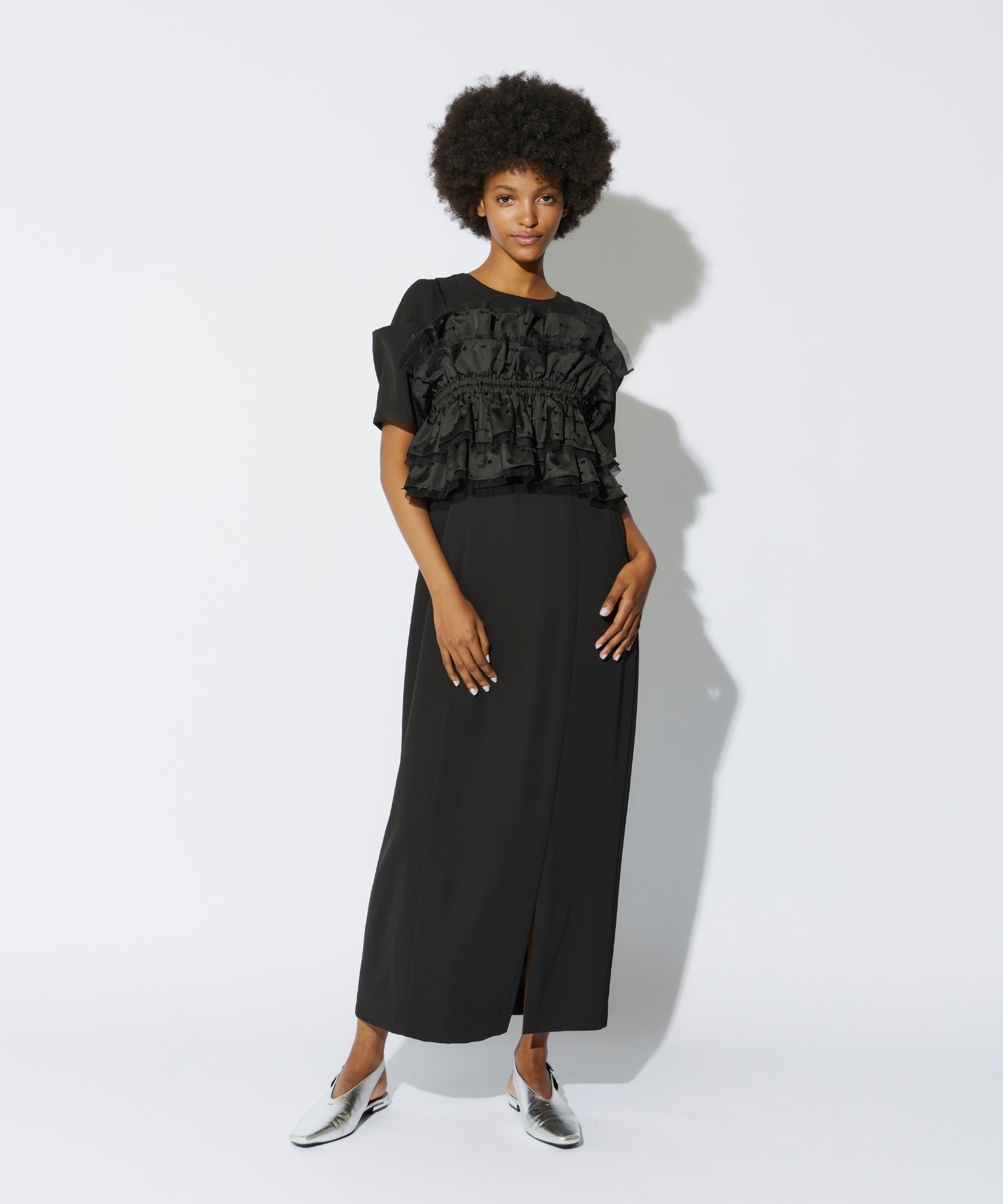 RIBBON JACQUARD BUSTIER DRESS
