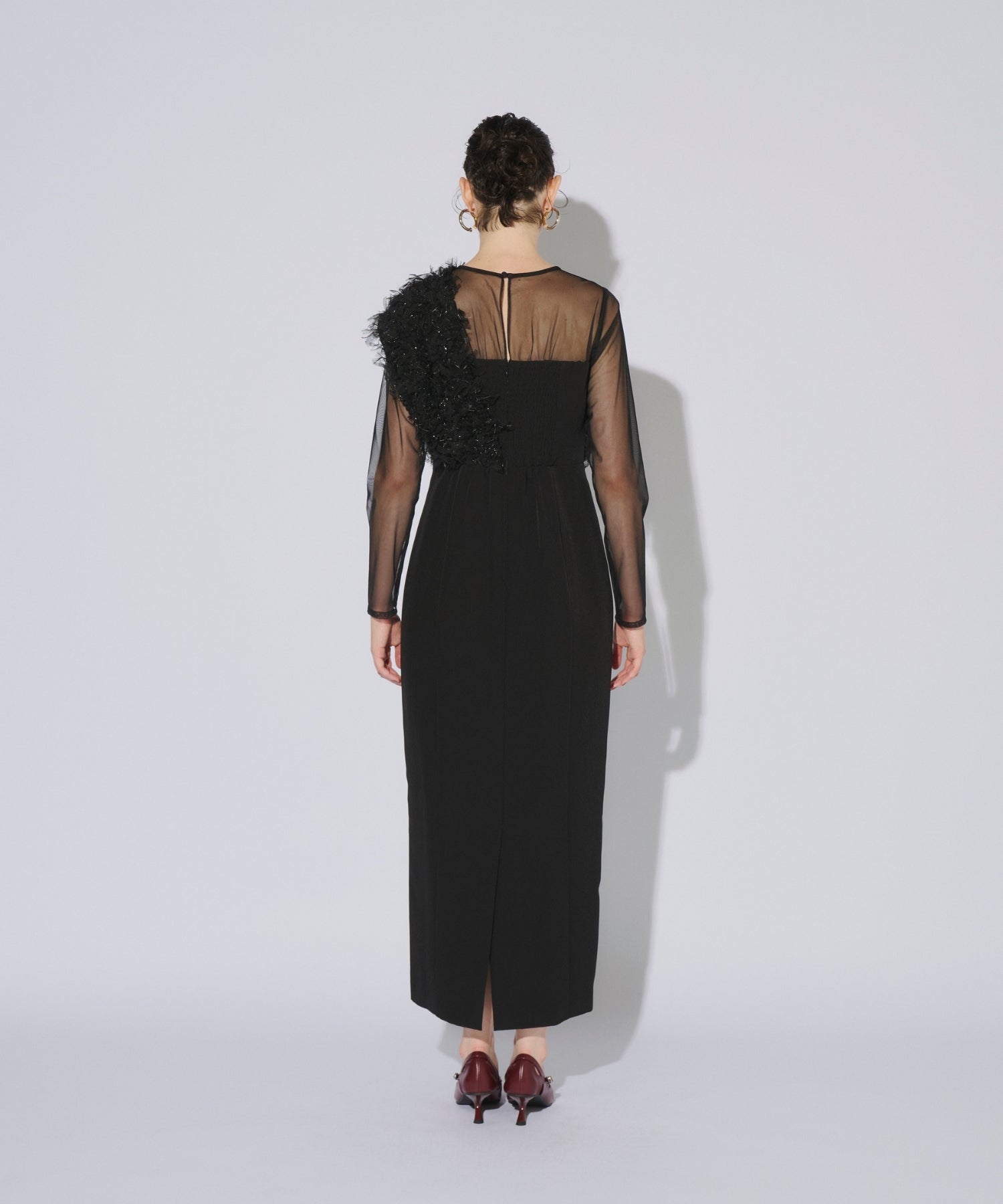 FRINGE GLITTER KNOT DRESS
