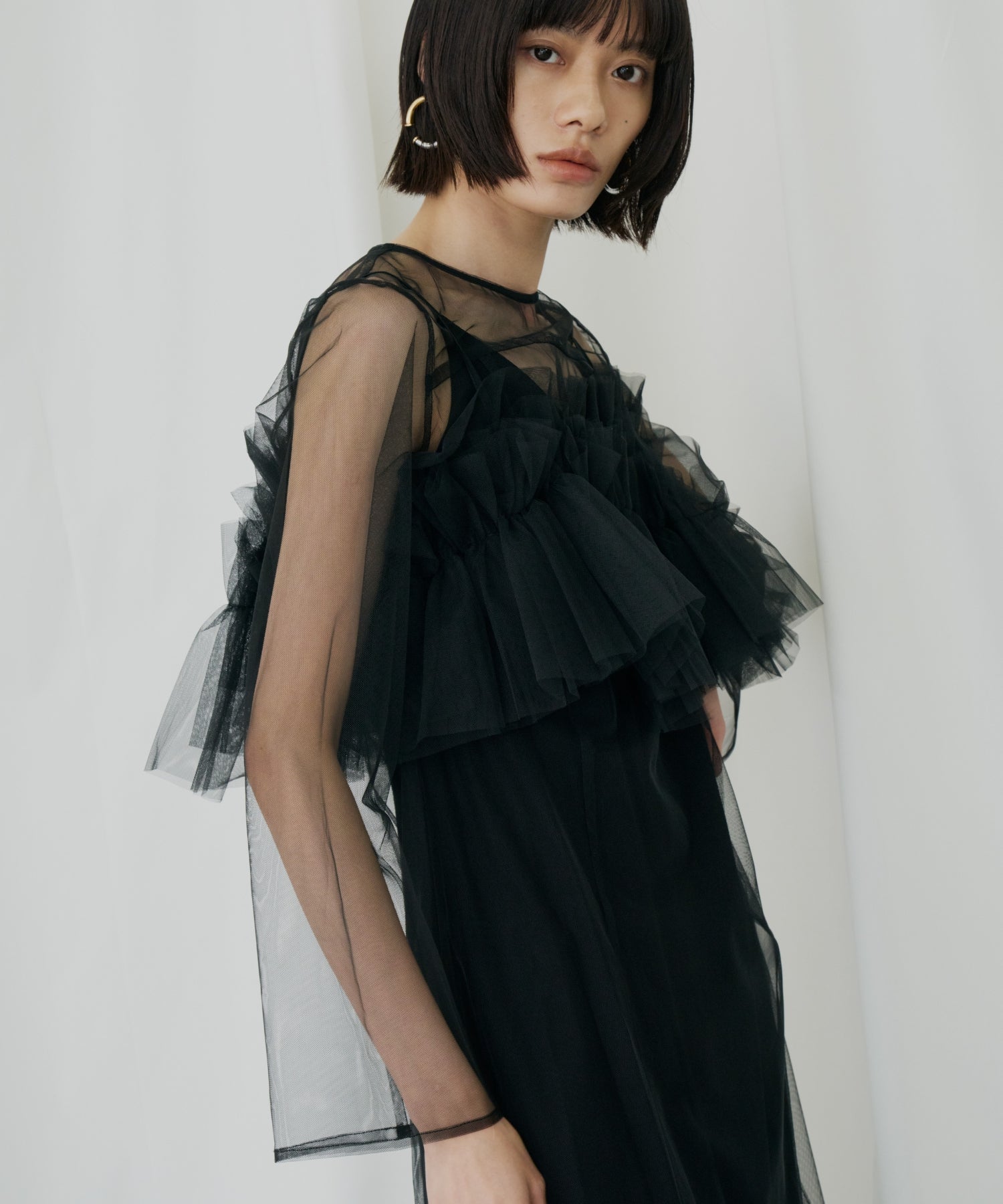 MULTIWAY VOLUME TULLE DRESS