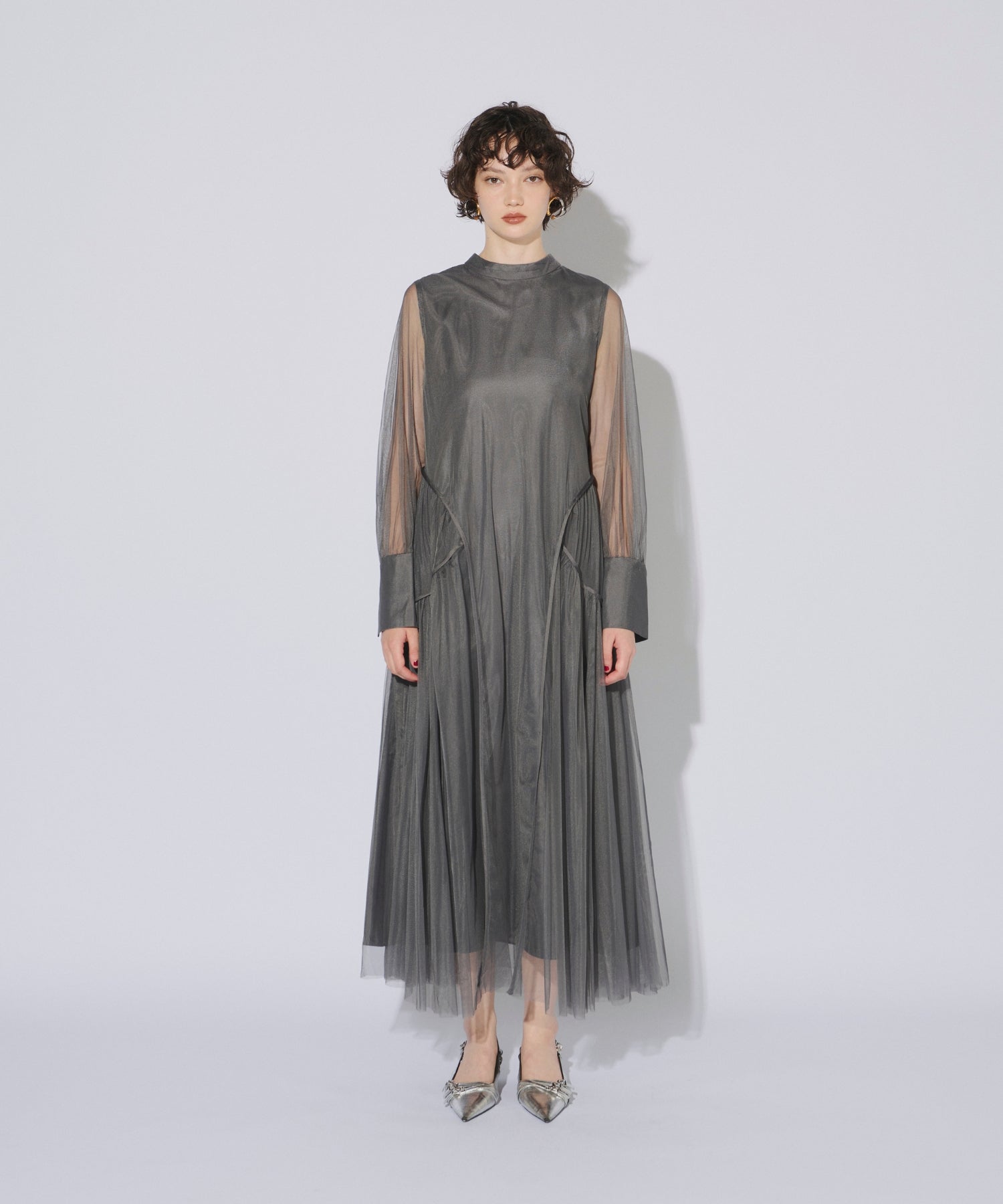 PIPING TULLE DRESS