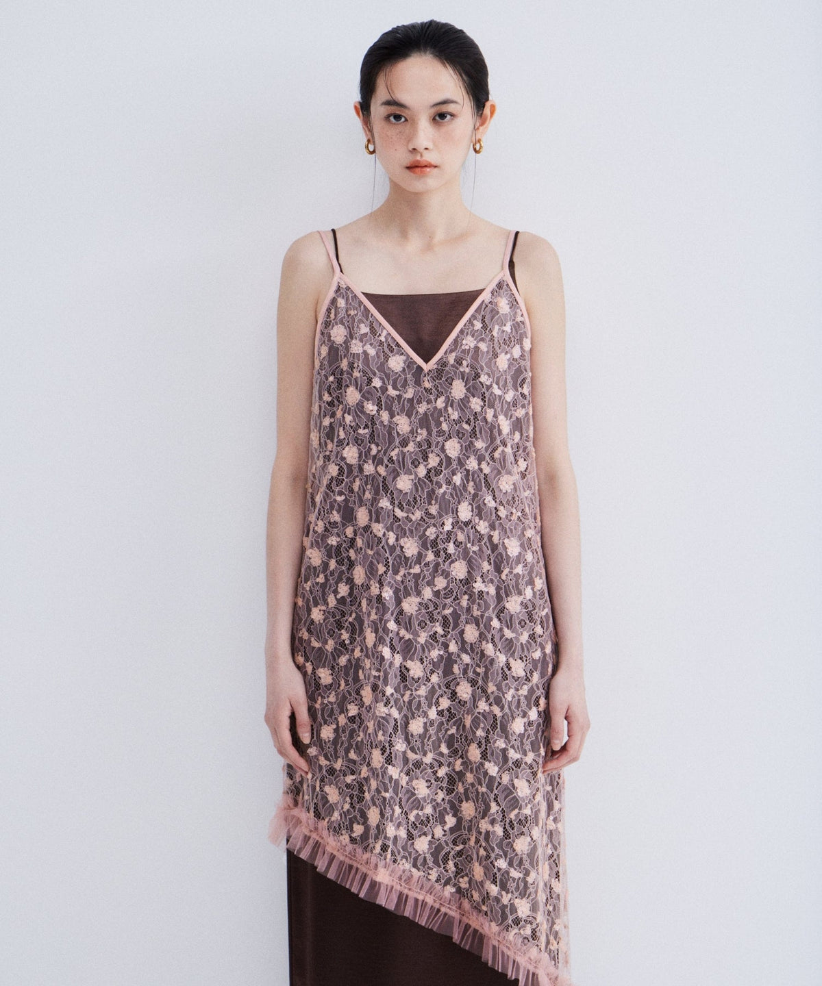 【POPUP】FLOWER SPANGLE CAMI DRESS