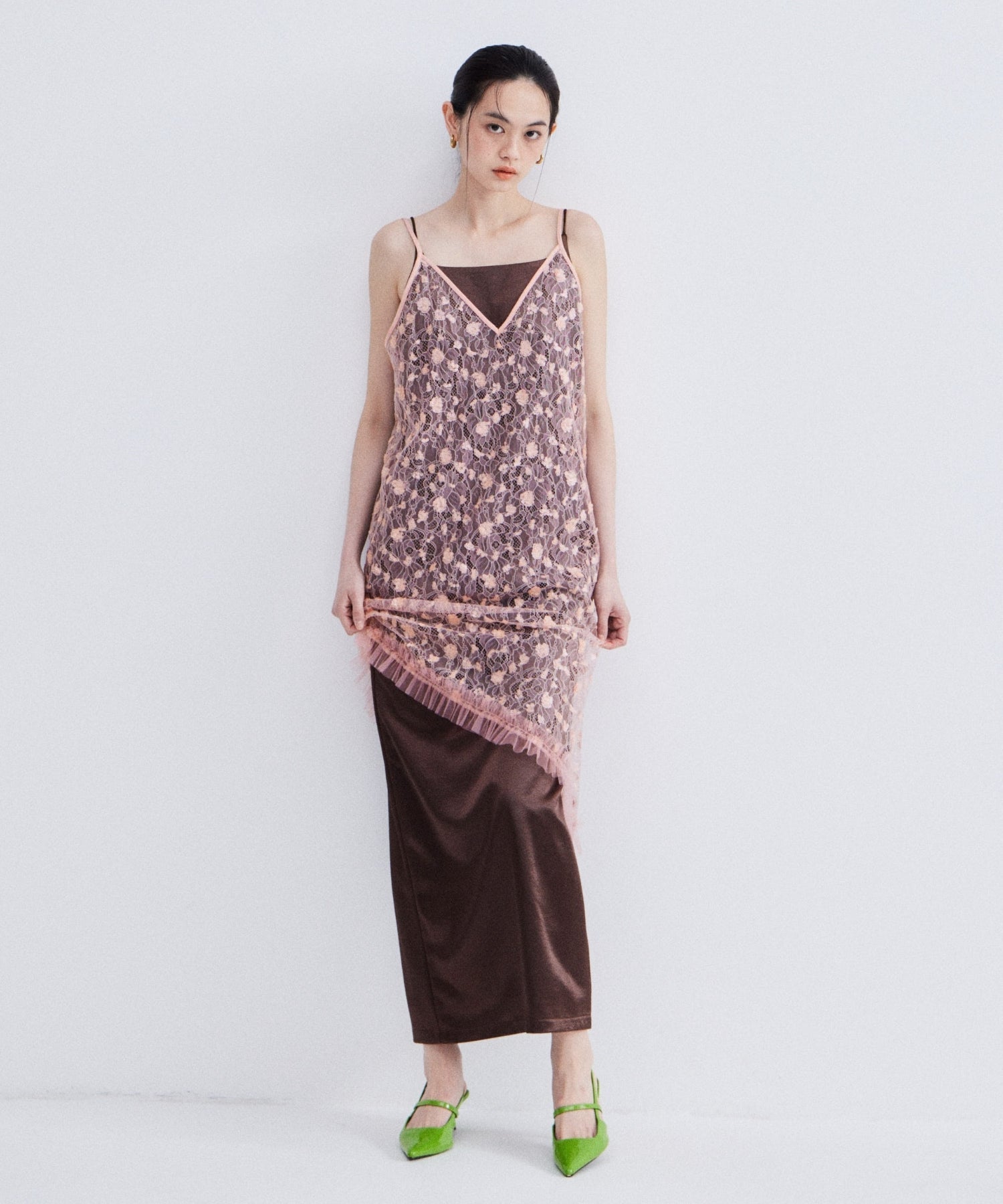 【POPUP】FLOWER SPANGLE CAMI DRESS