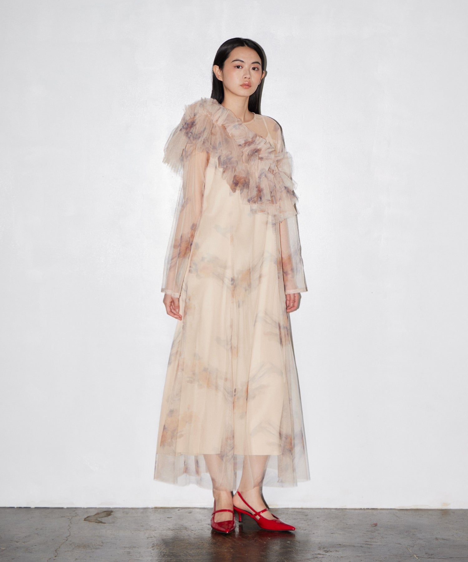 MULTIWAY VOLUME TULLE DRESS