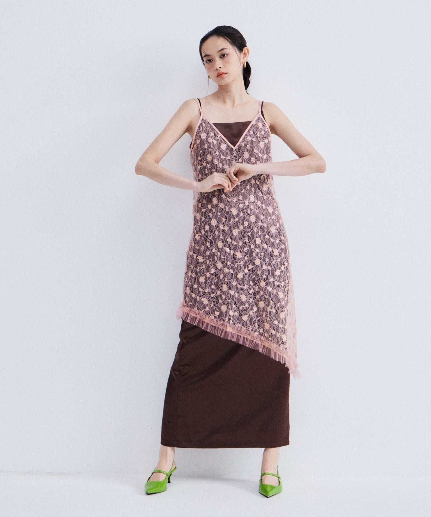 【POPUP】FLOWER SPANGLE CAMI DRESS