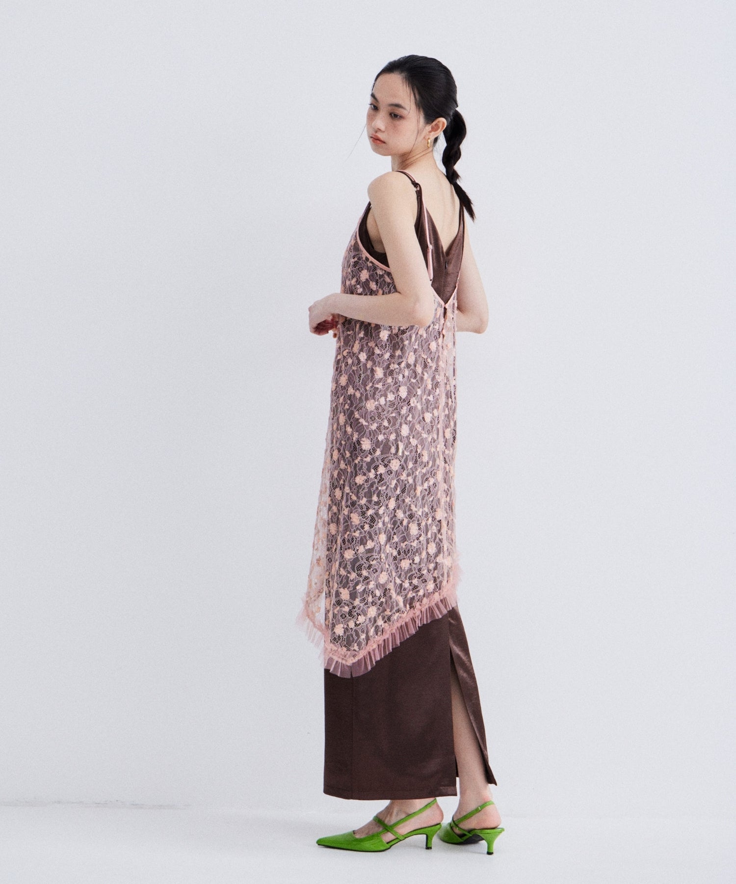 【POPUP】FLOWER SPANGLE CAMI DRESS