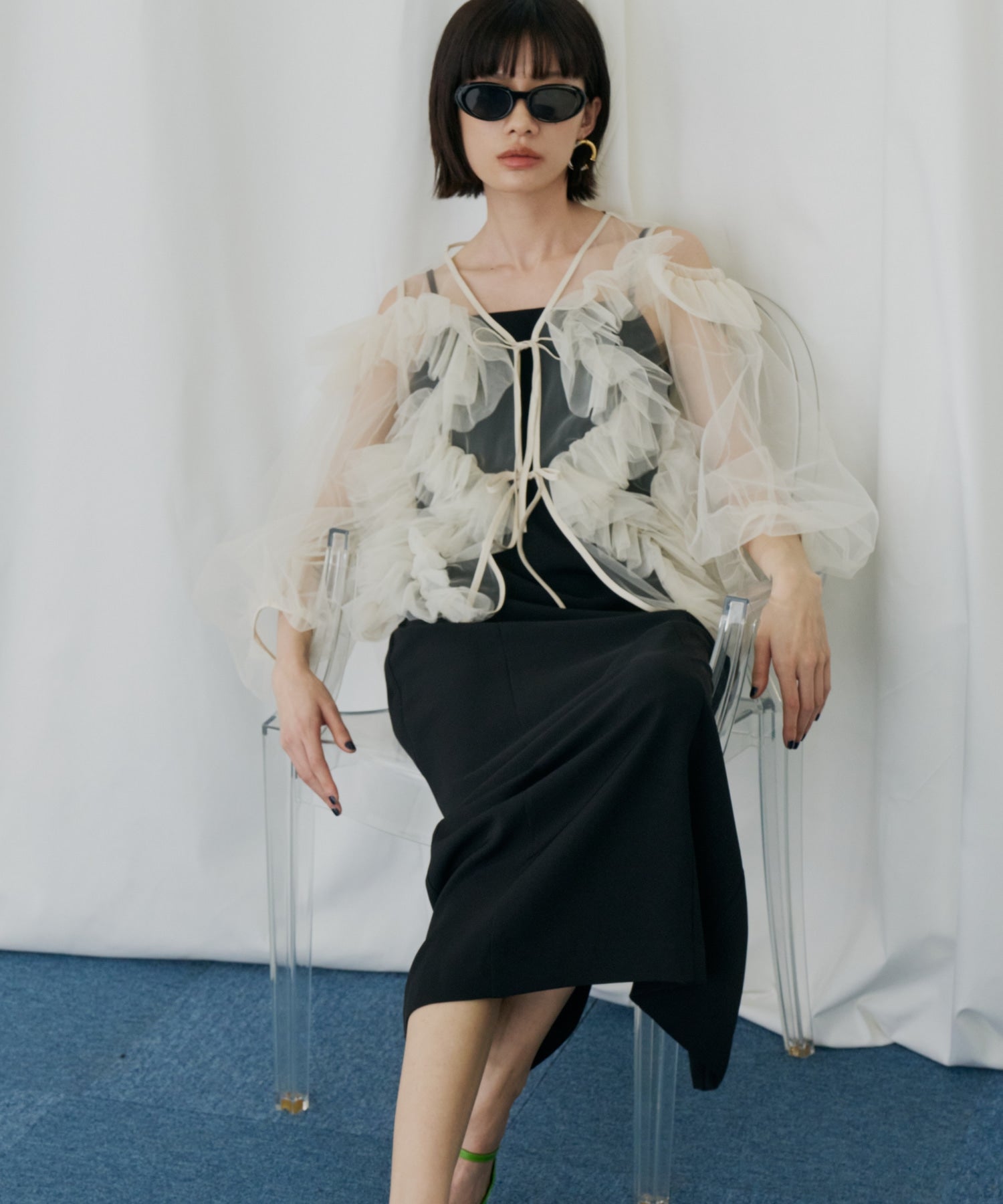 ZIGZAG TULLE DRESS