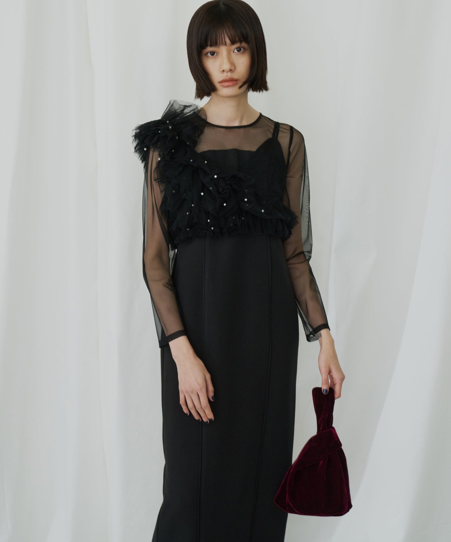 PEARL BUSTIER DRESS