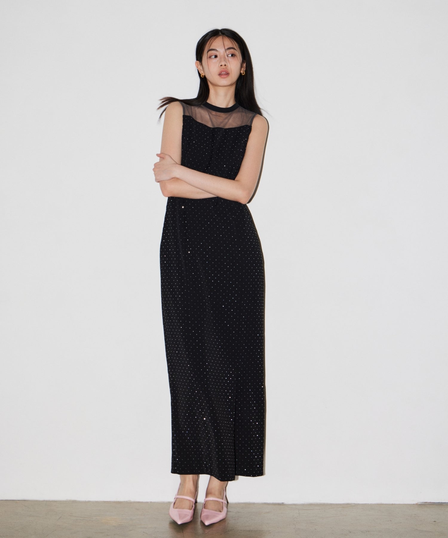 DETACHED SLEEVE DRESS