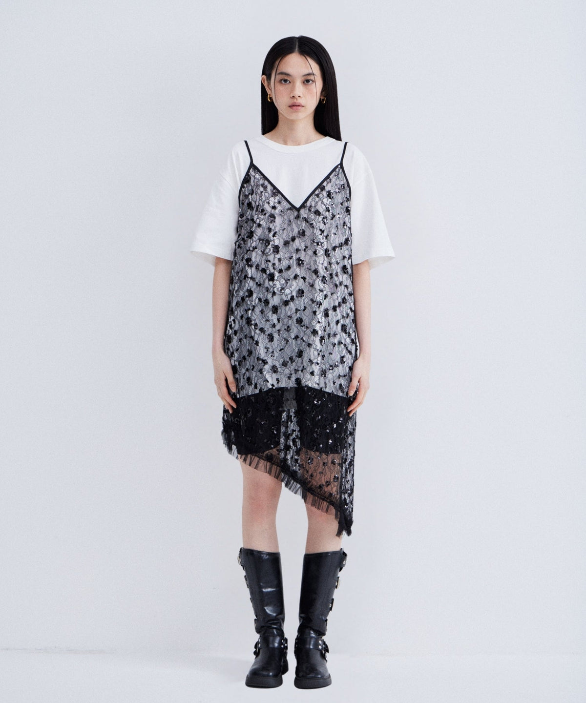 【POPUP】FLOWER SPANGLE CAMI DRESS