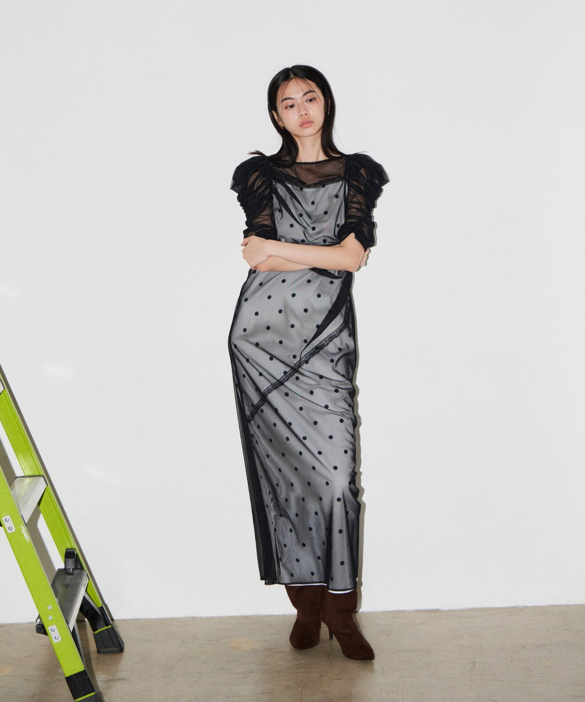 【POPUP】DOT LAYERED DRESS