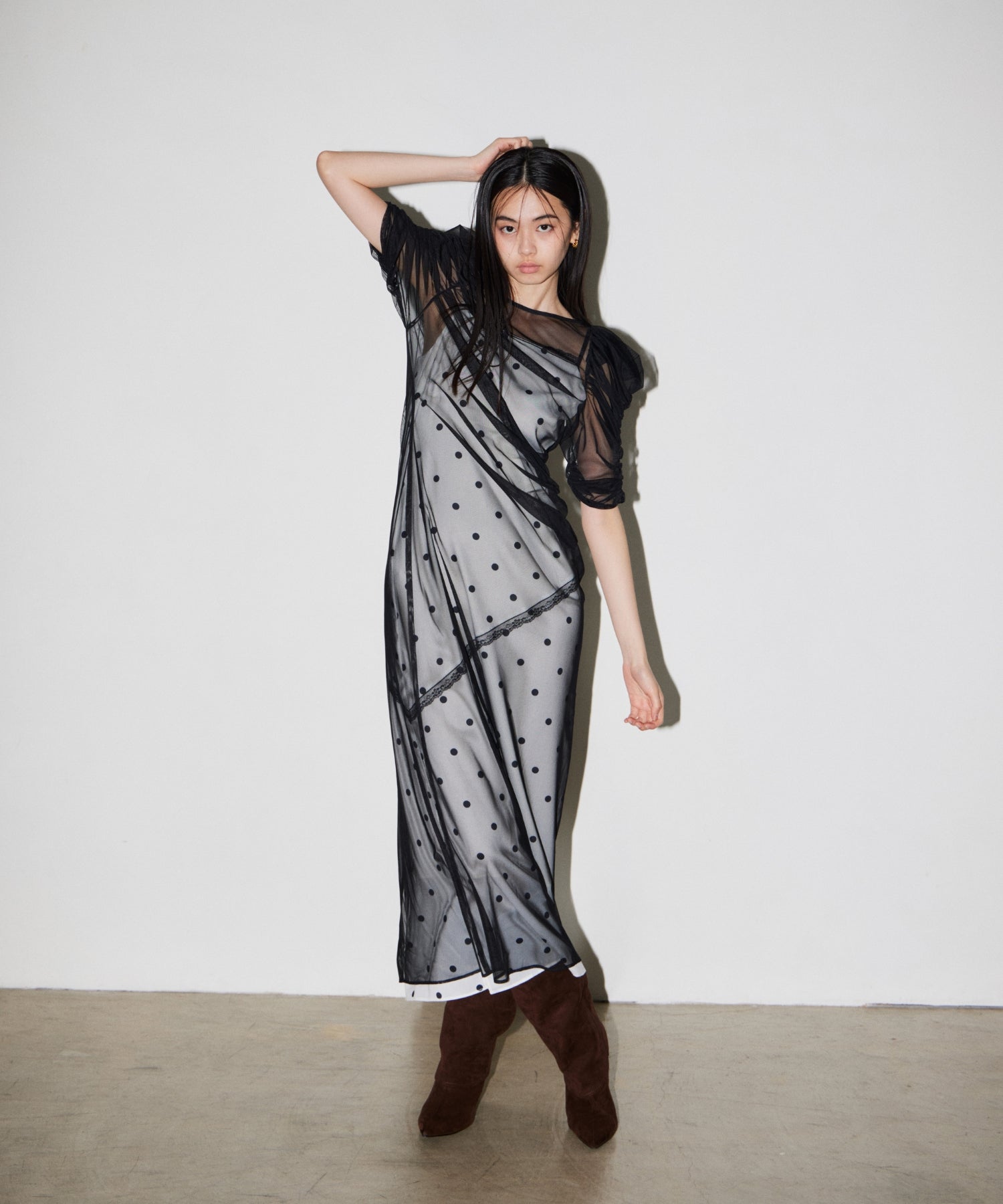 【POPUP】DOT LAYERED DRESS