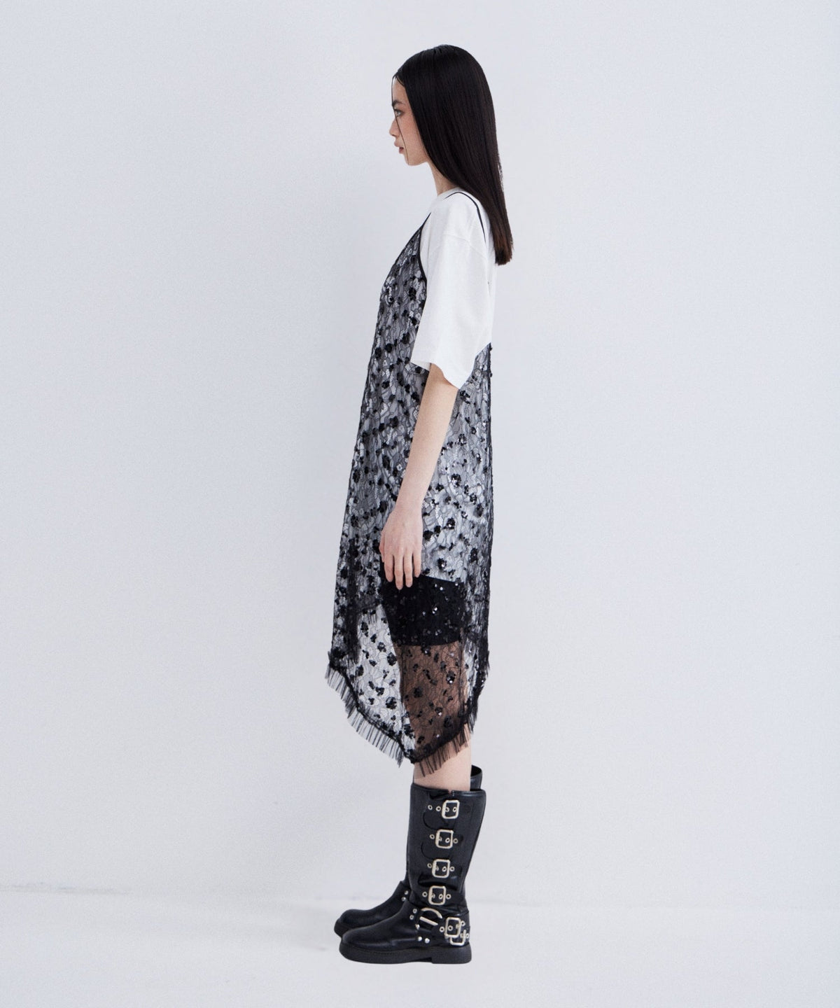 【POPUP】FLOWER SPANGLE CAMI DRESS