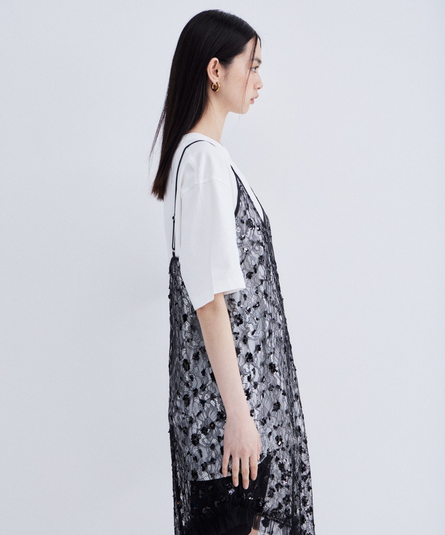 【POPUP】FLOWER SPANGLE CAMI DRESS
