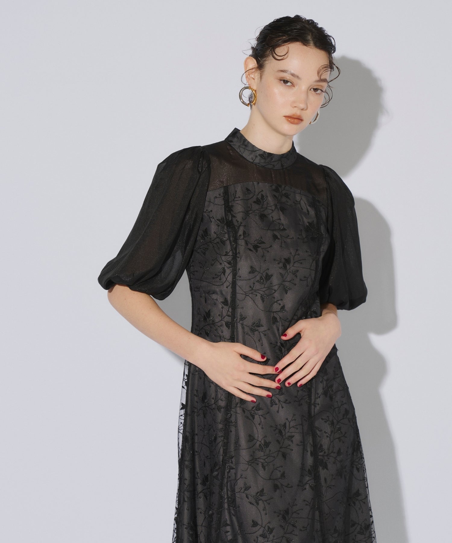ORGANDY SLEEVE DRESS