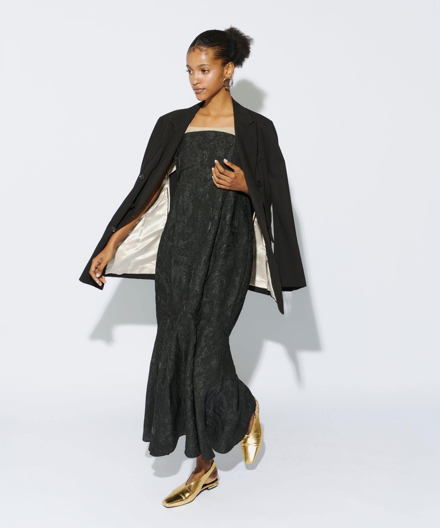 JACQUARD ZIPPER DRESS