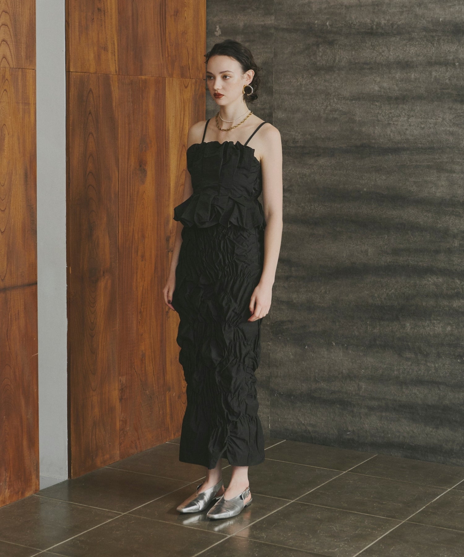 RANDOM SHIRRING SETUP DRESS