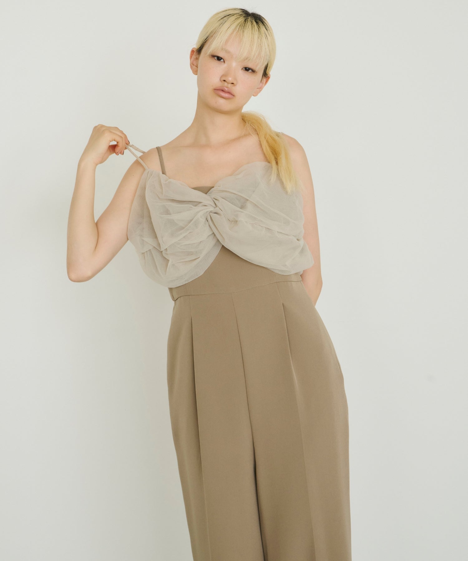 TWISTED BUSTIER LAYERED TOPS