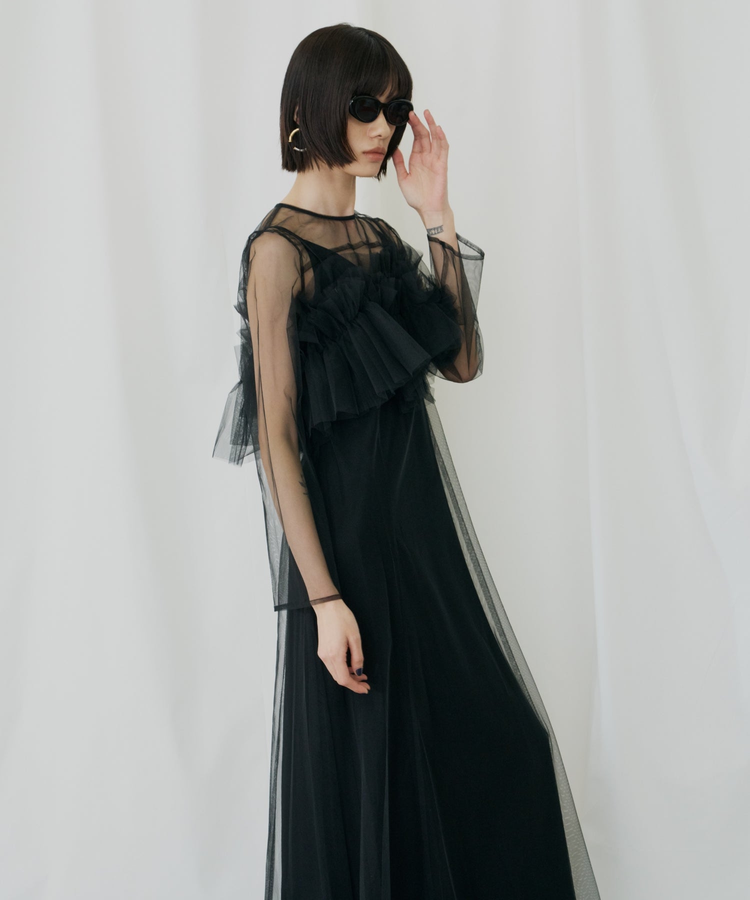 MULTIWAY VOLUME TULLE DRESS