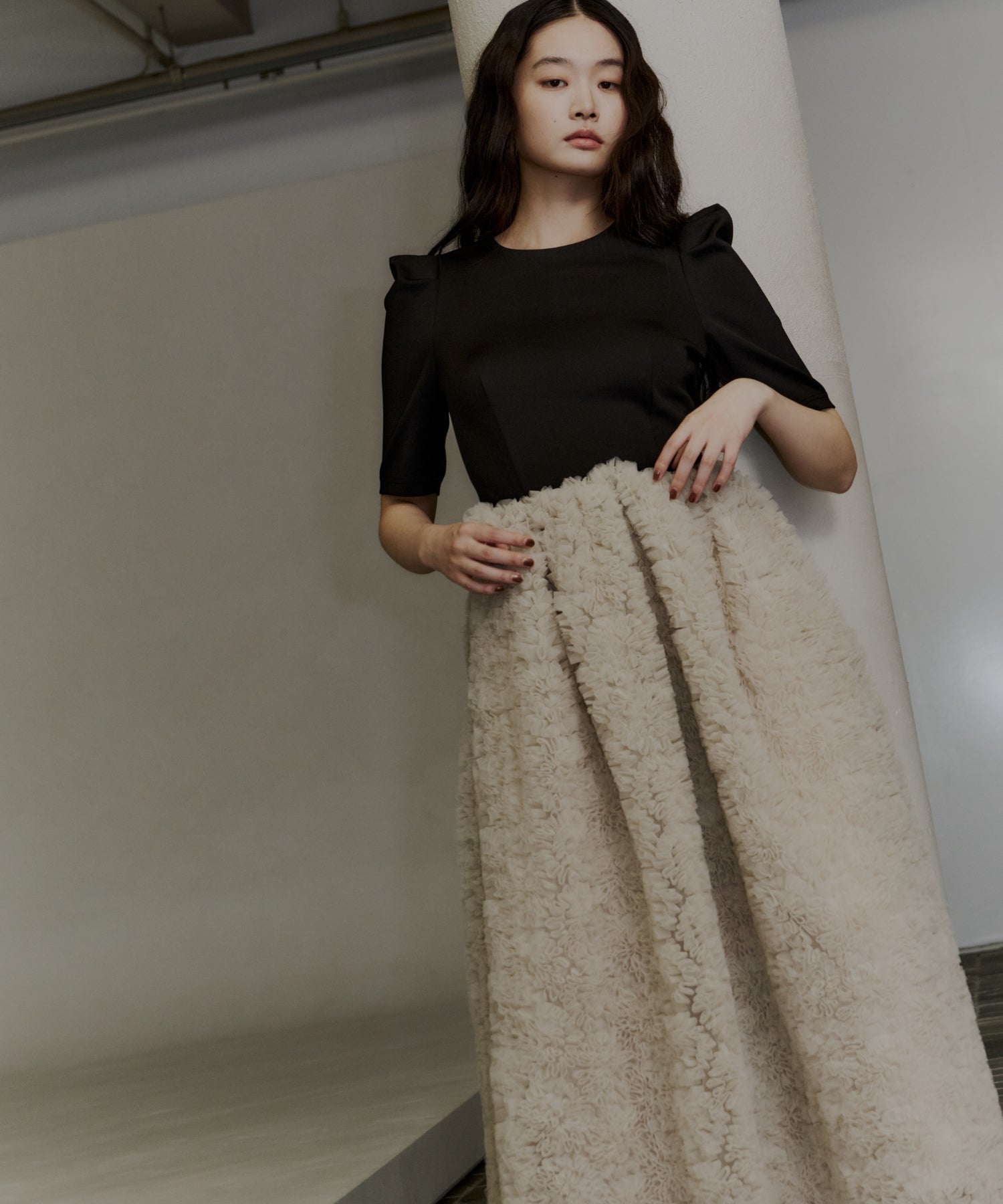 MOCOMOCO SET UP HALF SLEEVE DRESS