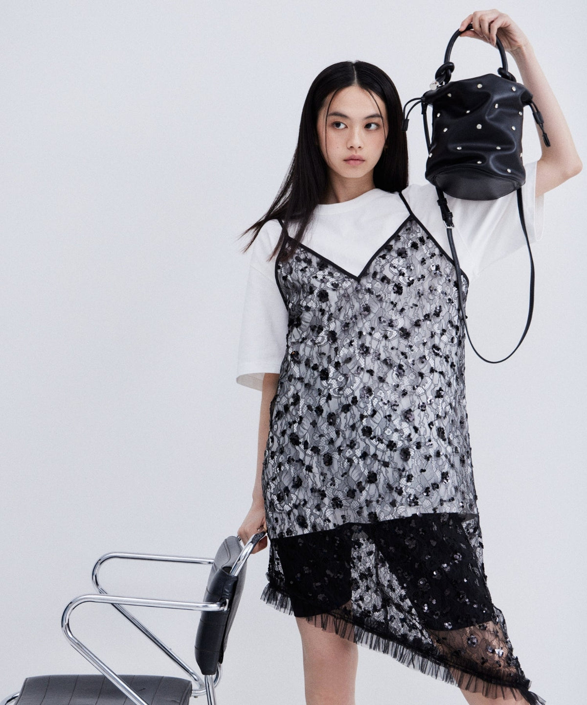 【POPUP】FLOWER SPANGLE CAMI DRESS
