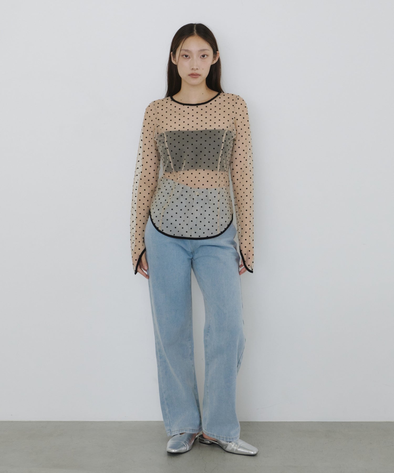 【POPUP】DOT SHEER TOPS