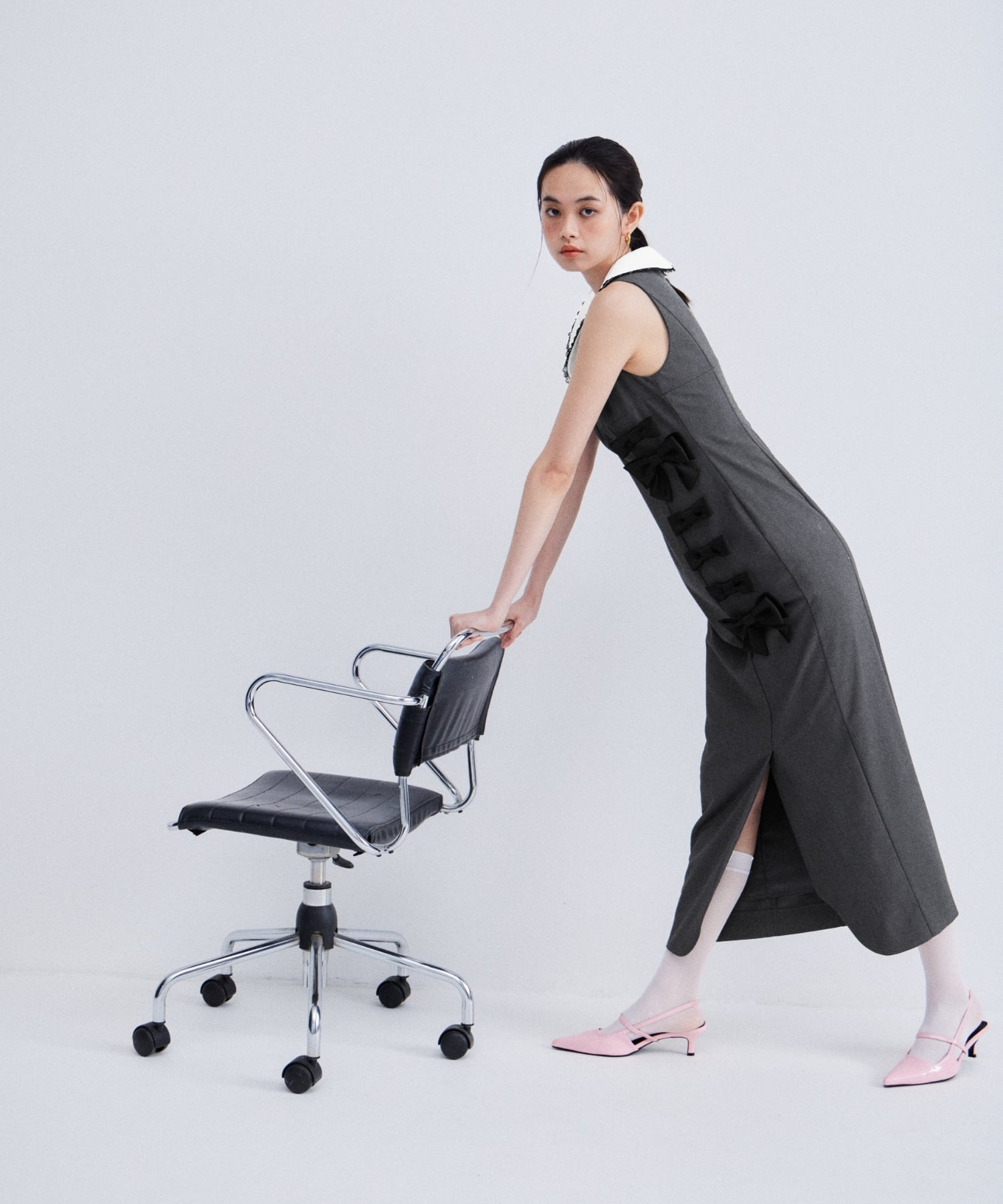 MIXED RIBBON LINE DRESS