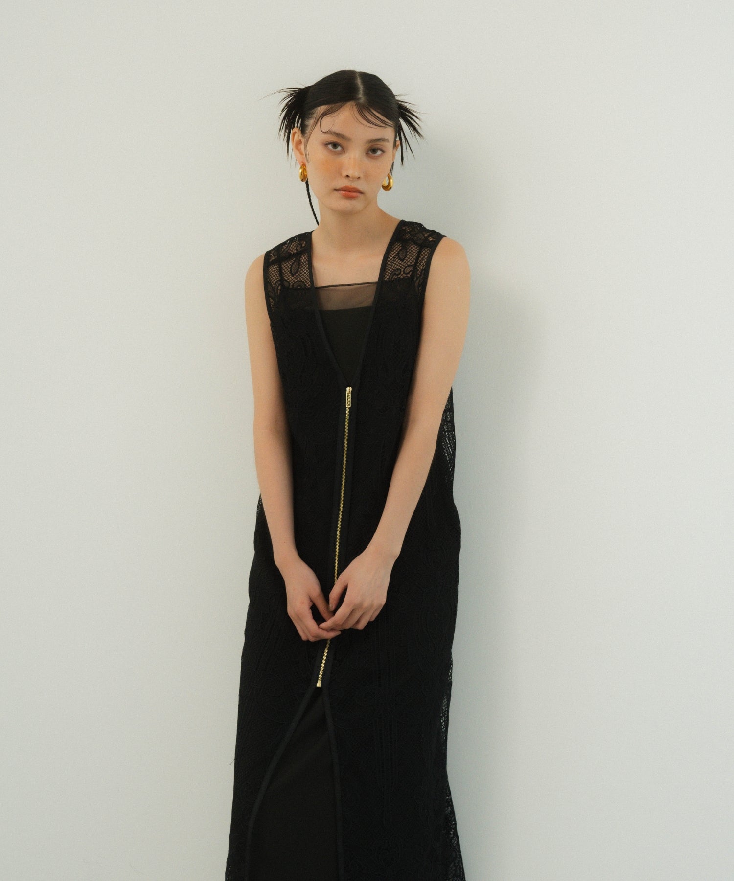 CHEMICAL LACE ZIPPER DRESS