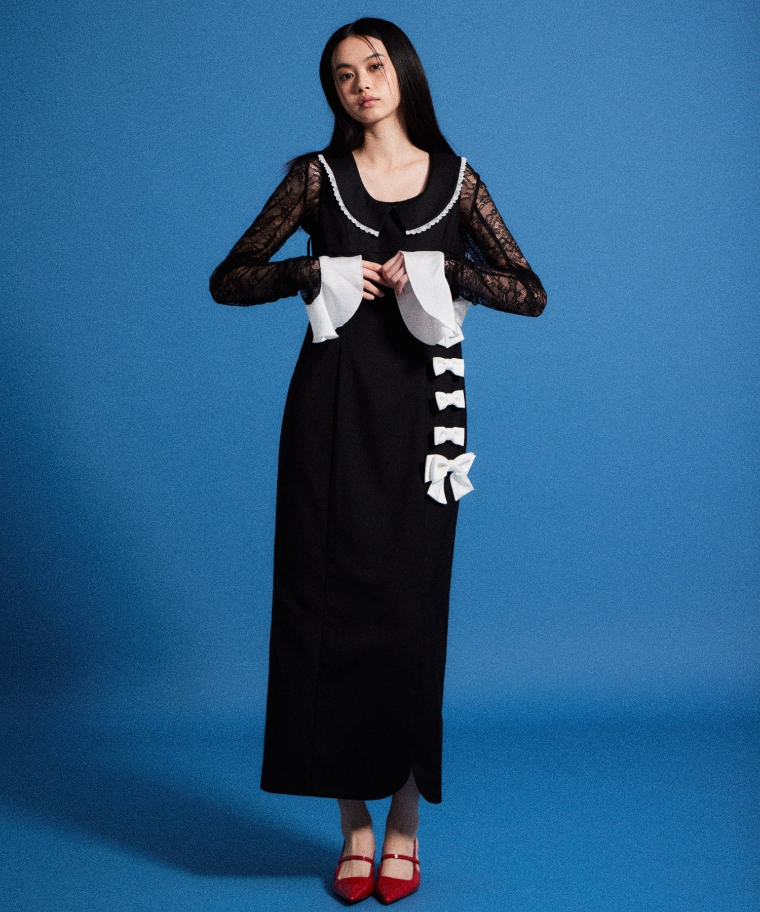 MIXED RIBBON LINE DRESS