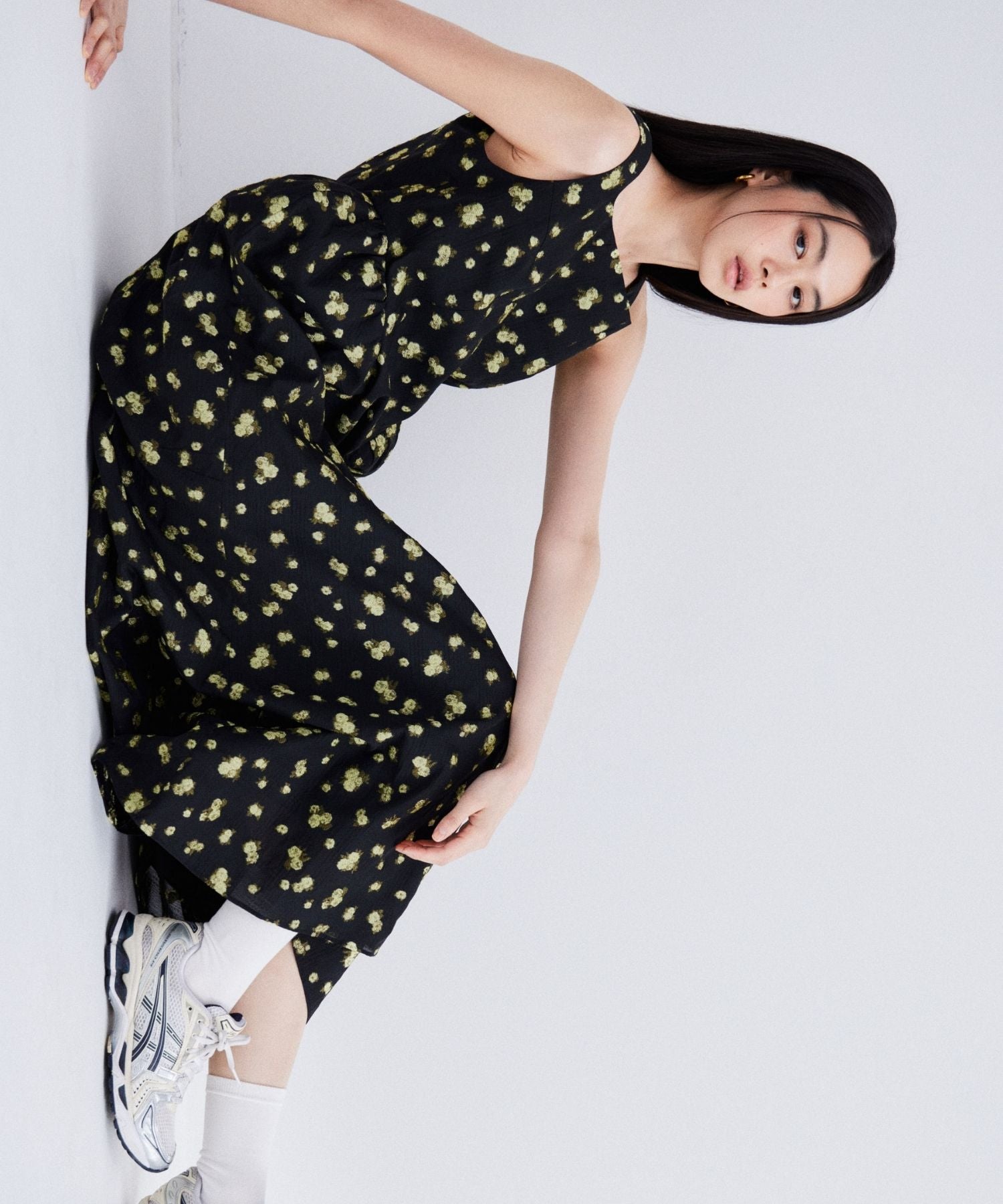 FLOWER JACQUARD FORME DRESS