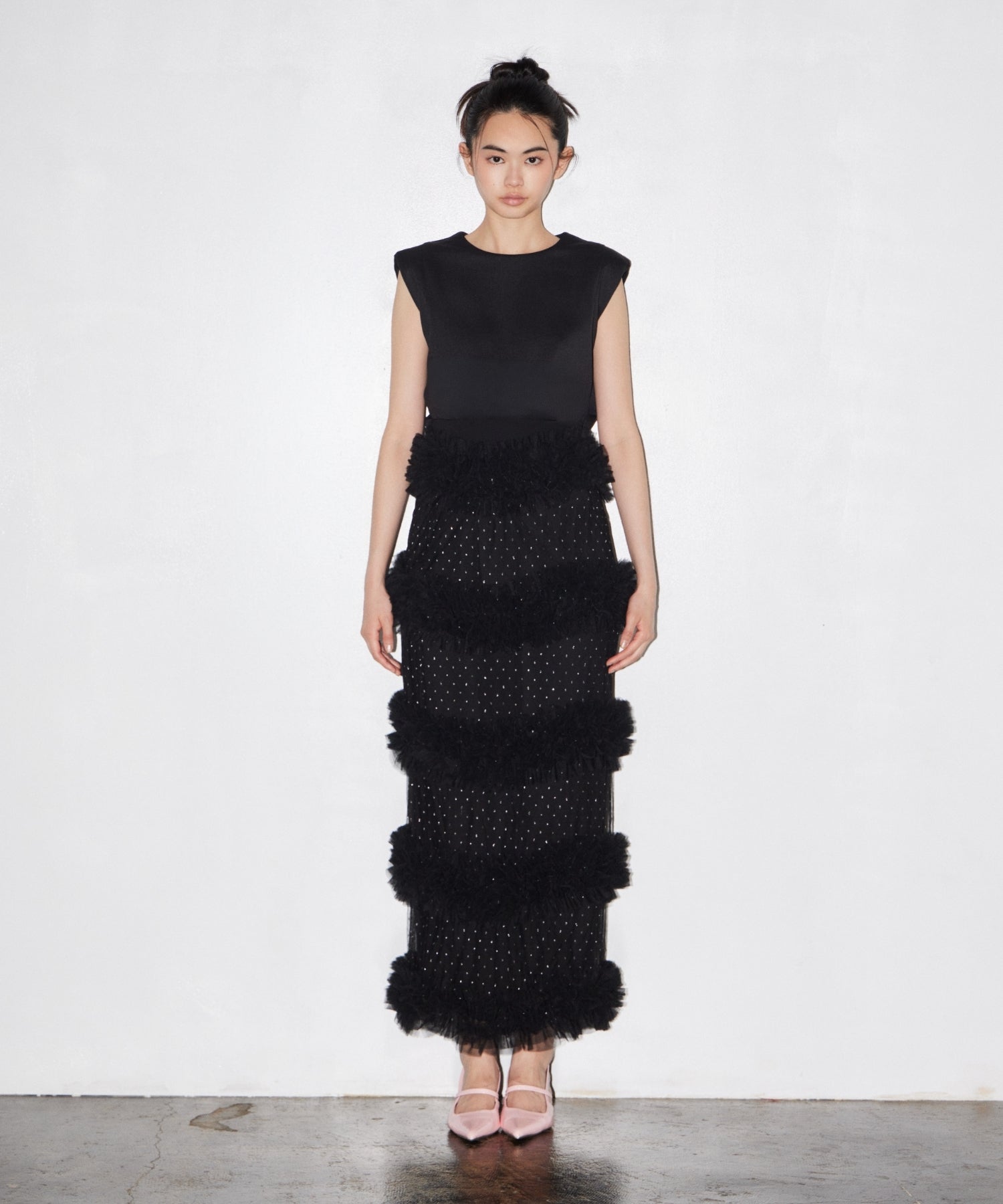 VOLUME TIERED DRESS