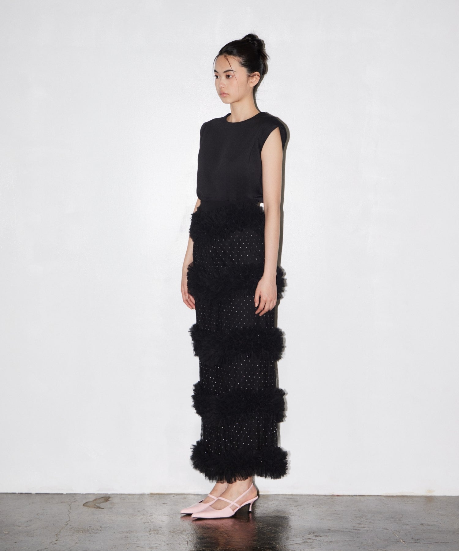 VOLUME TIERED DRESS