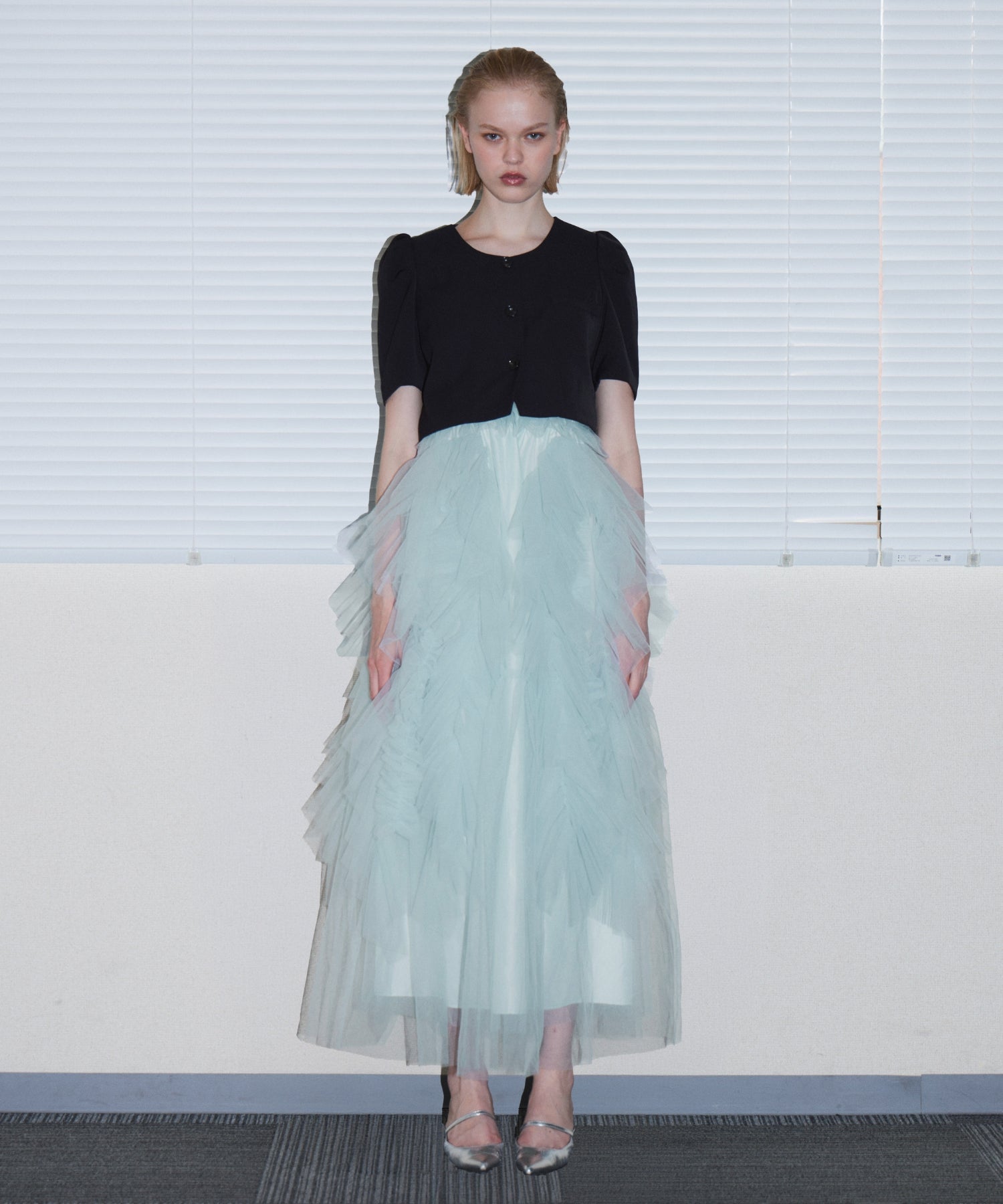 JELLYFISH DRESS ライトブルー 正面全身着用