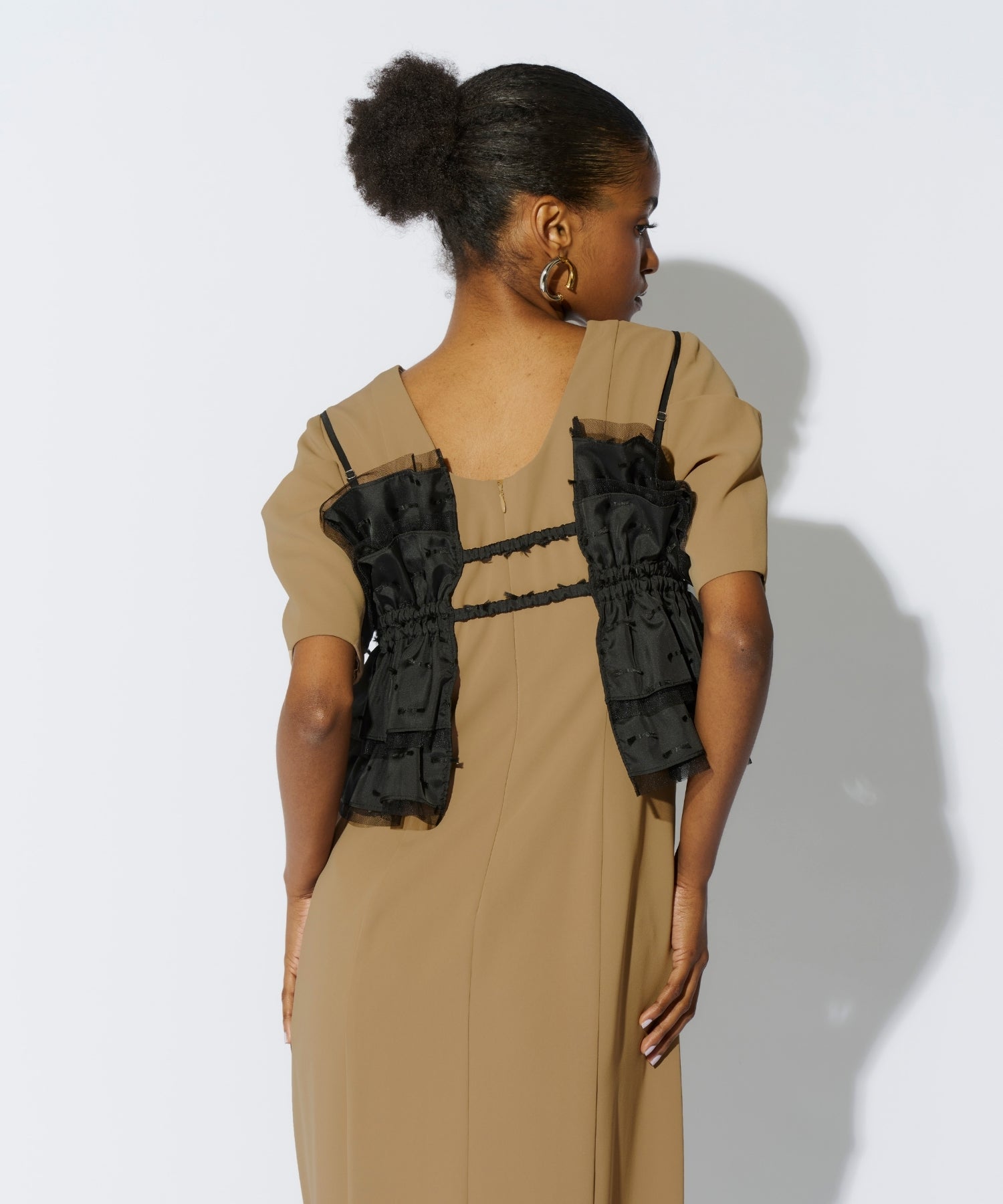 RIBBON JACQUARD BUSTIER DRESS