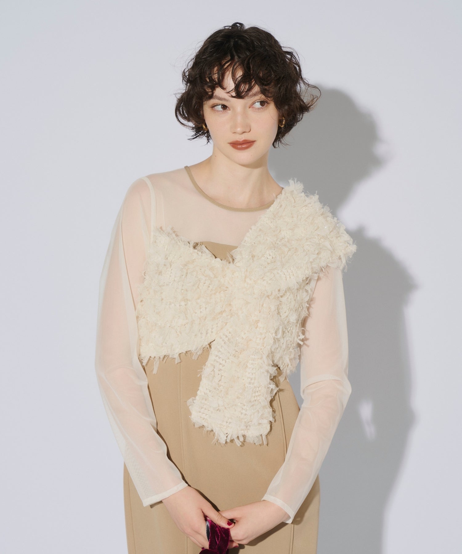 FRINGE GLITTER KNOT DRESS
