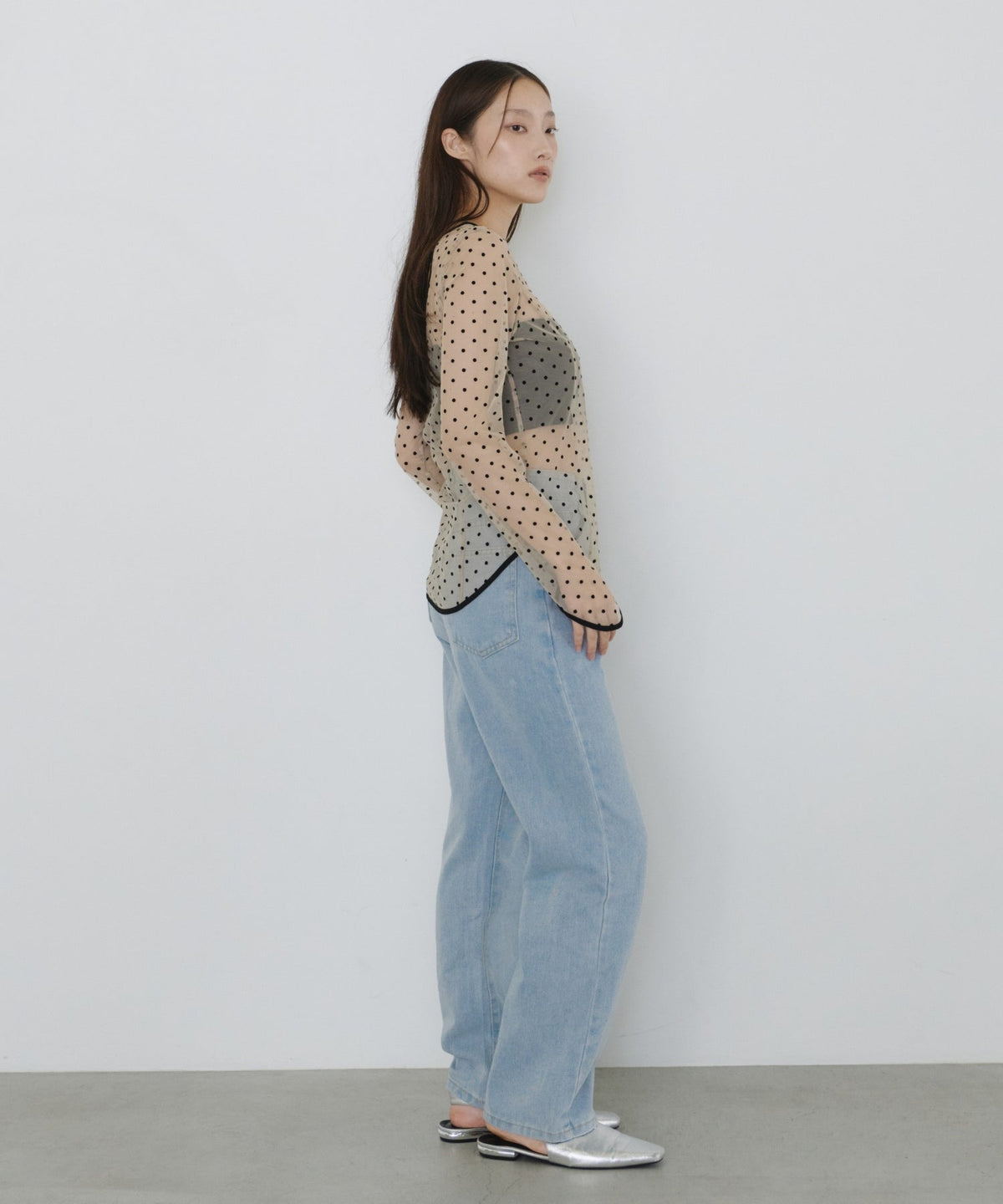 【POPUP】DOT SHEER TOPS