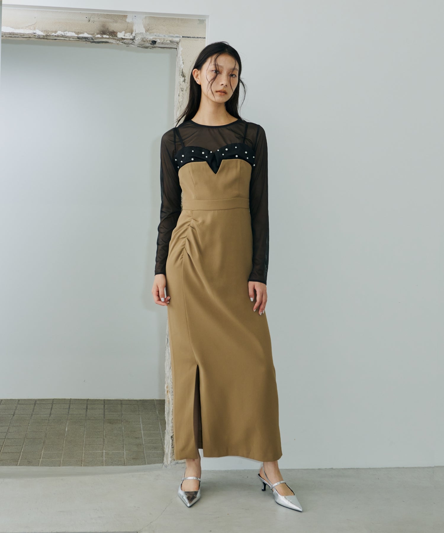 DROPPED PEARL DRESS