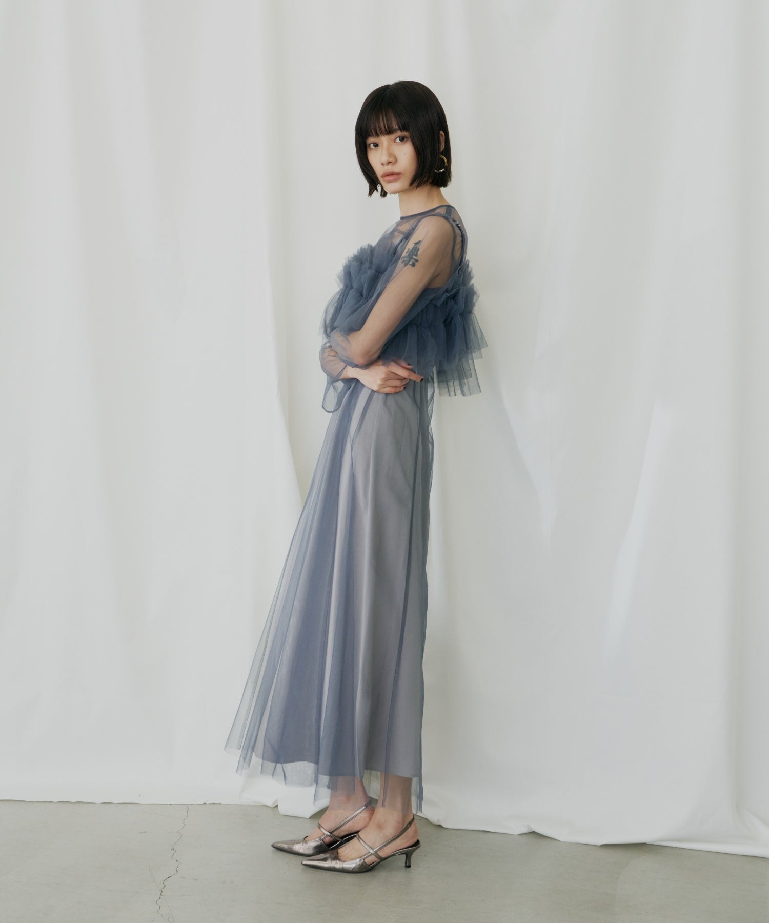 MULTIWAY VOLUME TULLE DRESS