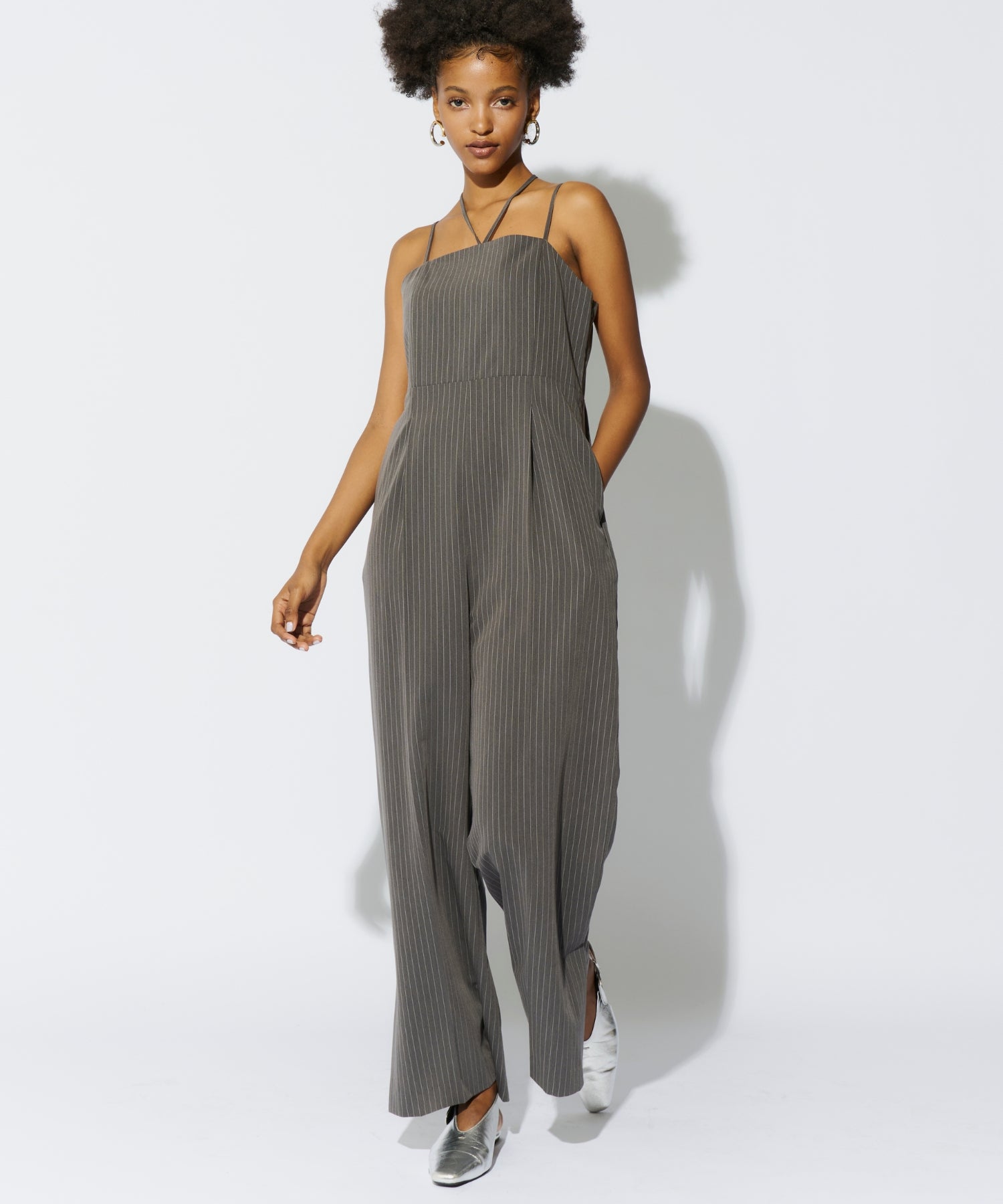 PINSTRIPE ALL IN ONE DRESS