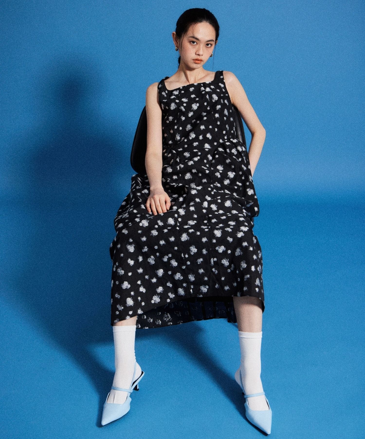FLOWER JACQUARD FORME DRESS