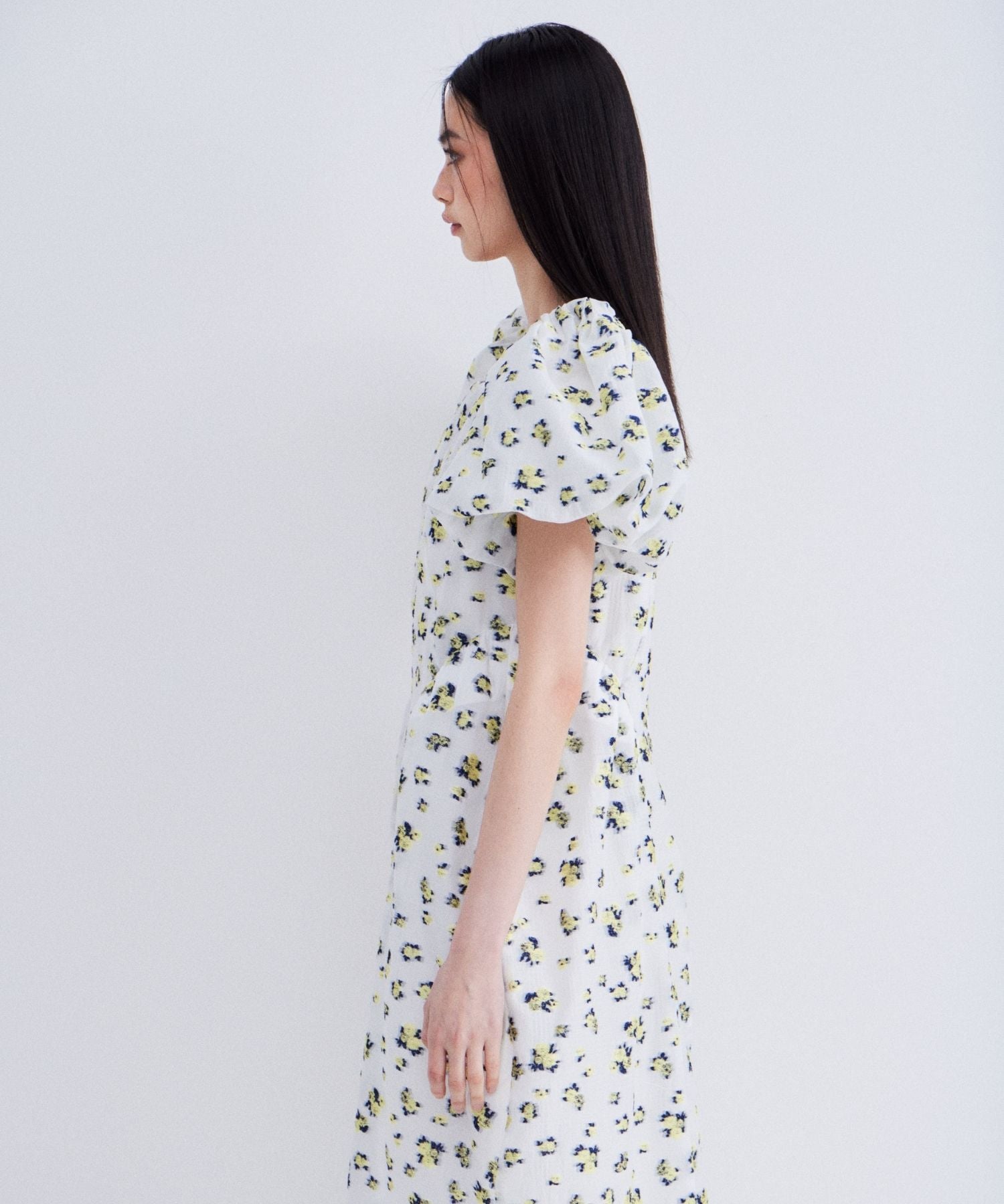FLOWER JACQUARD FORME DRESS