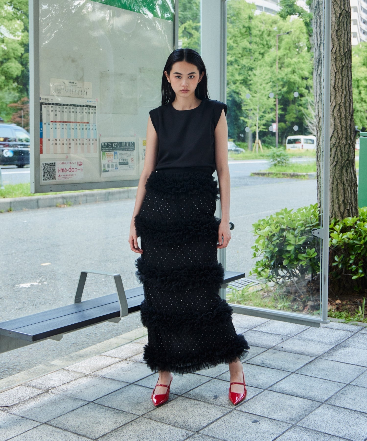 VOLUME TIERED DRESS