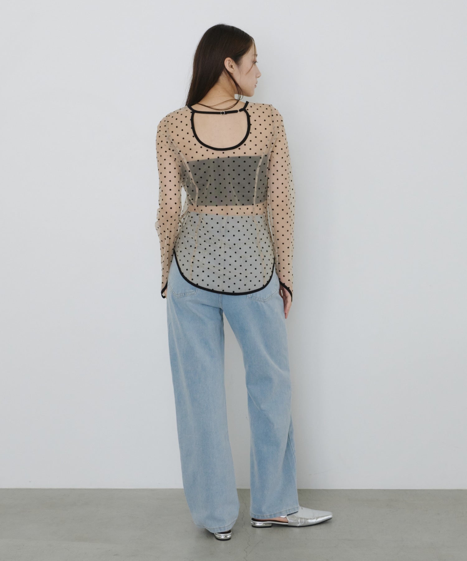 【POPUP】DOT SHEER TOPS