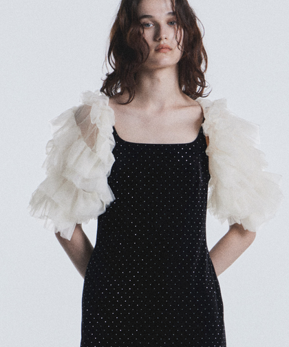 MIXING FRILLS BOLERO