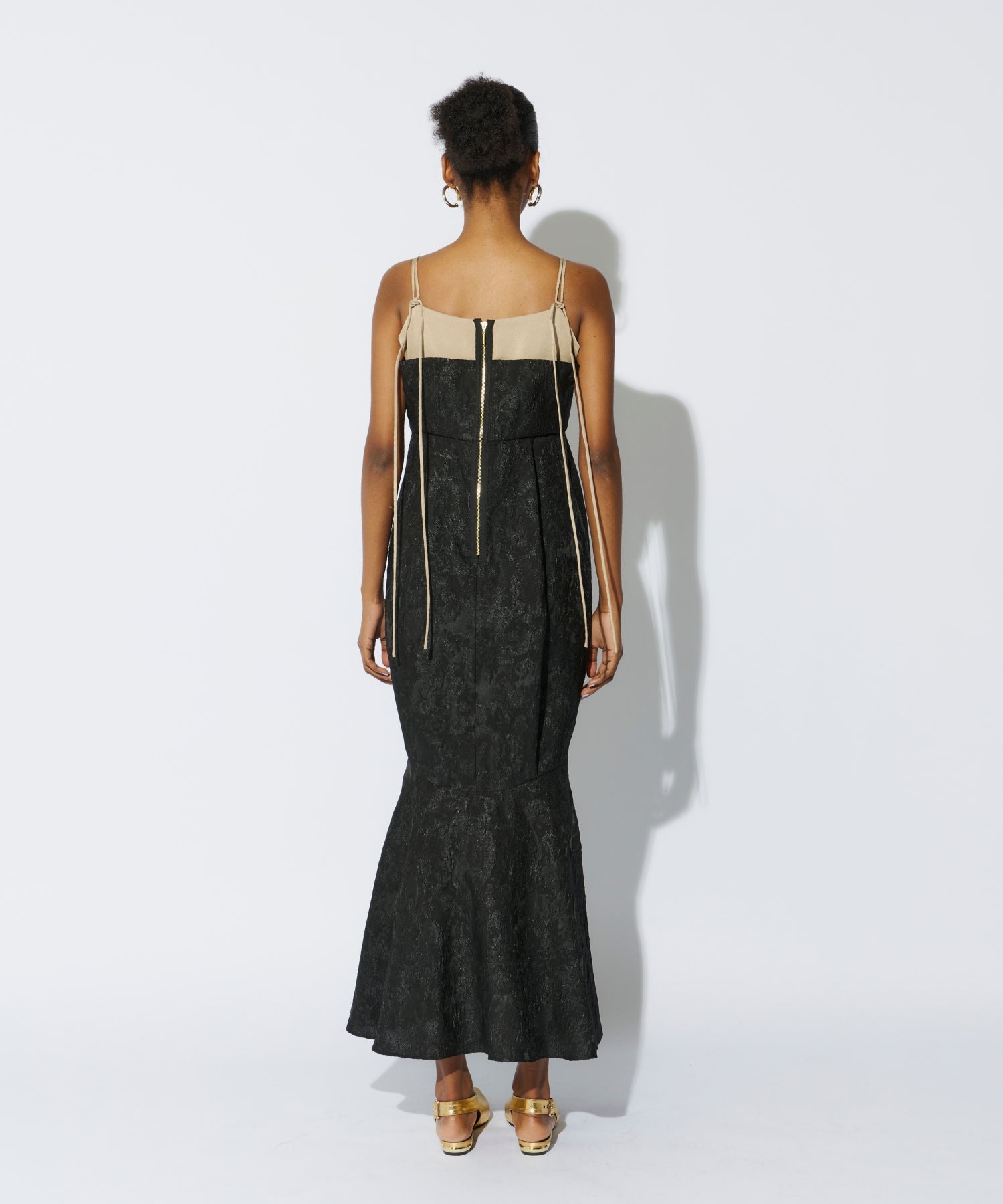JACQUARD ZIPPER DRESS